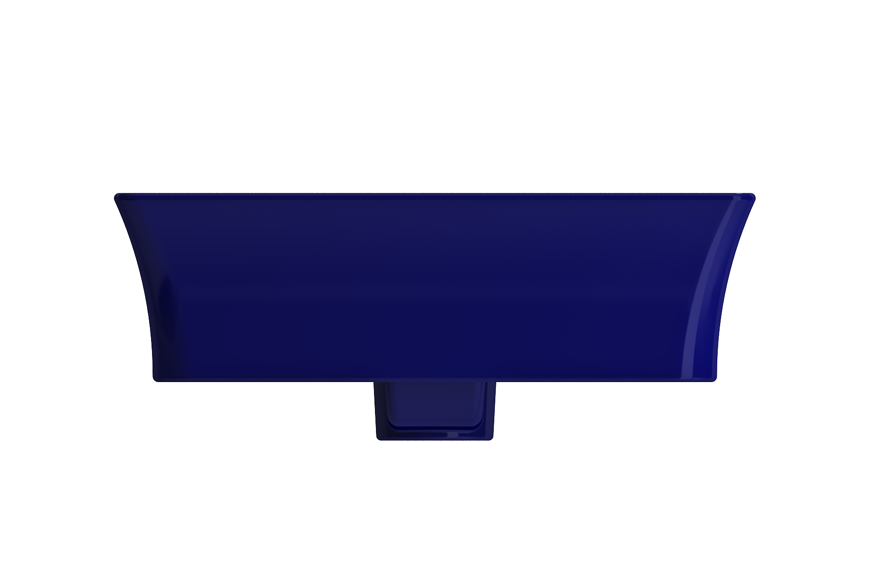 Alternate Image for BOCCHI Sottile 24" Rectangle Vessel Fireclay Bathroom Sink, Sapphire Blue, Single Faucet Hole, 1479-010-0126