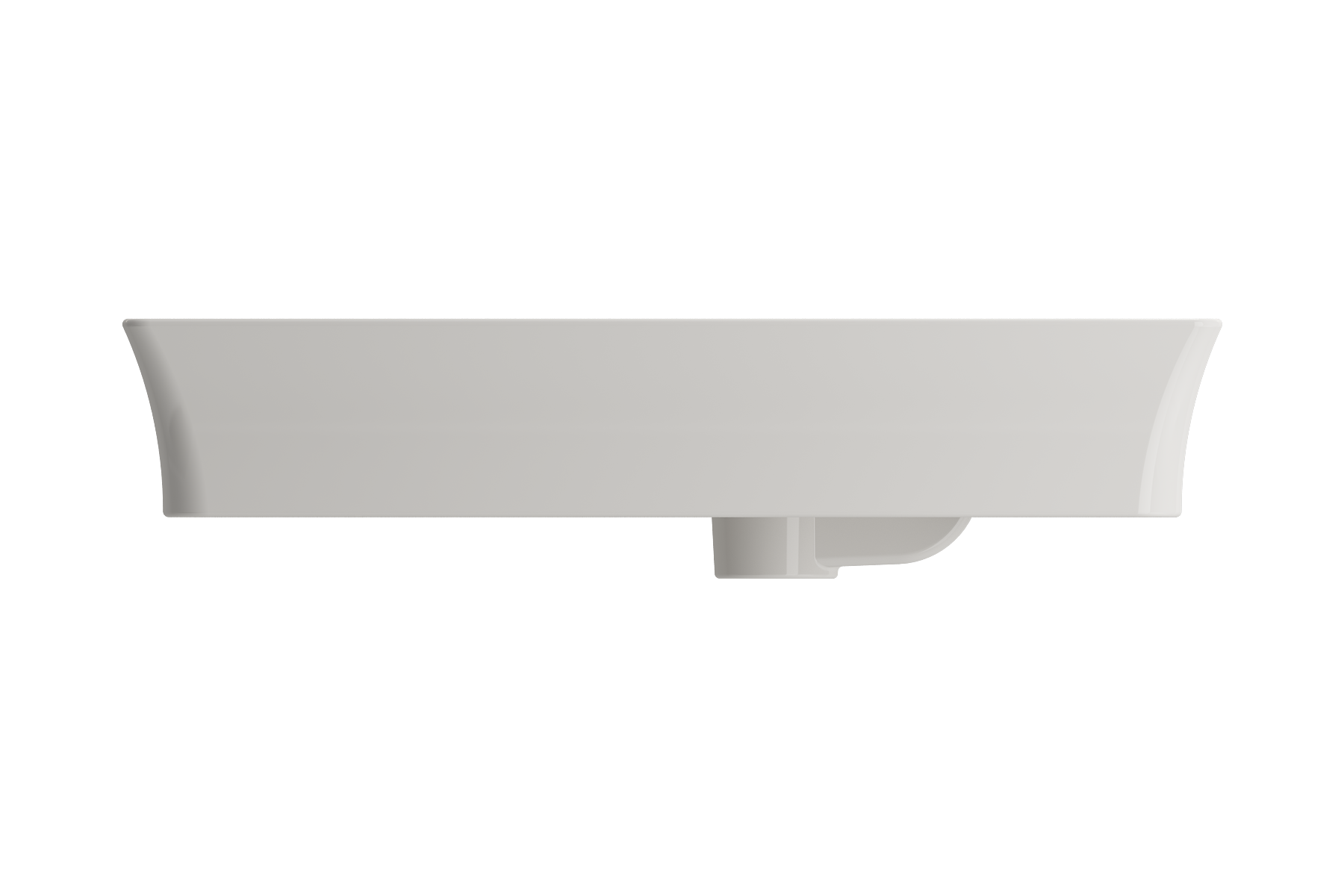Alternate Image for BOCCHI Sottile 24" Rectangle Vessel Fireclay Bathroom Sink, Biscuit, Single Faucet Hole, 1479-014-0126