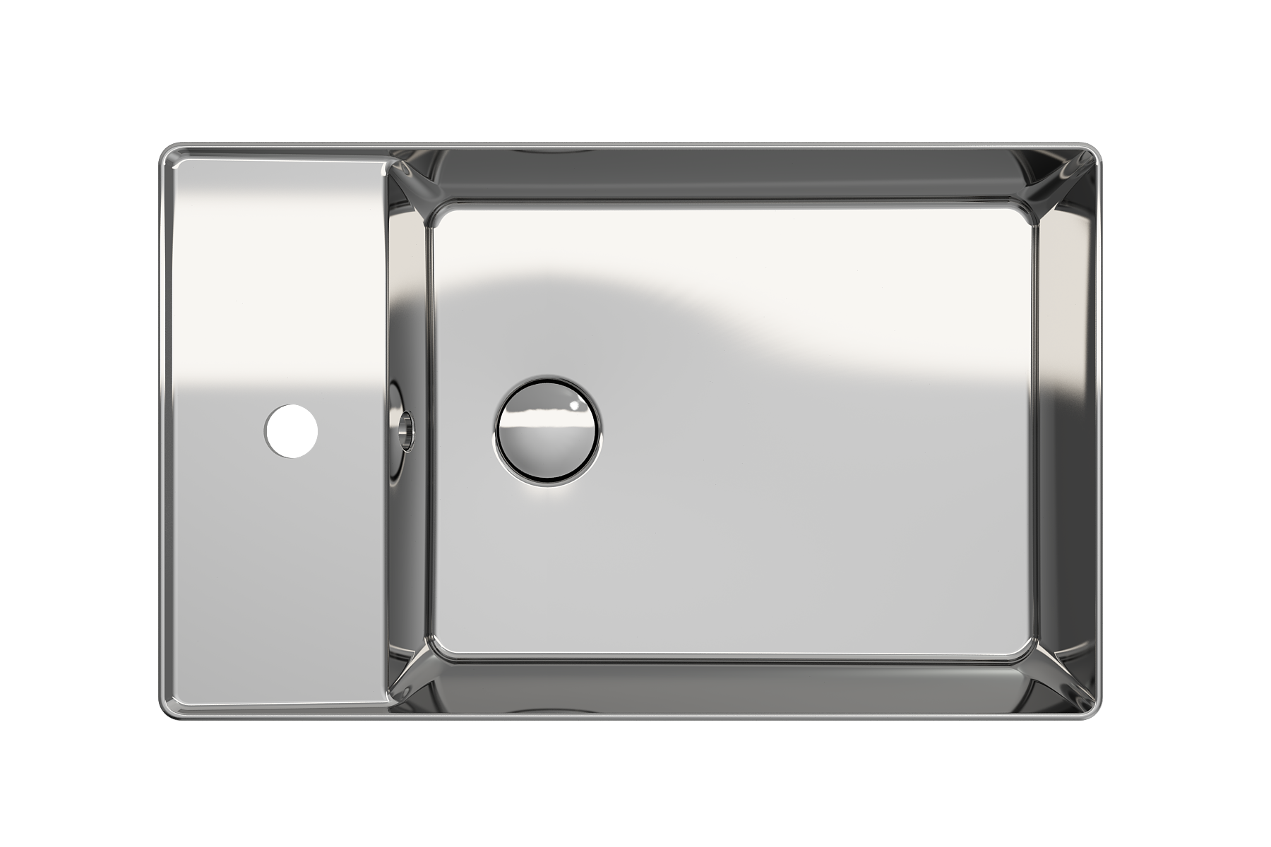 Alternate Image for BOCCHI Sottile 24" Rectangle Vessel Fireclay Bathroom Sink, Platinum, Single Faucet Hole, 1479-401-0126