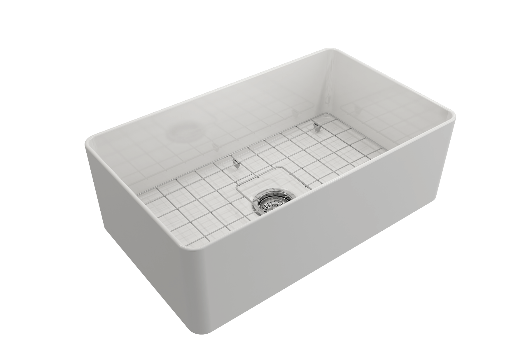 Alternate Image for BOCCHI Aderci Ultra-Slim 30" Fireclay Farmhouse Sink, White, 1481-001-0120