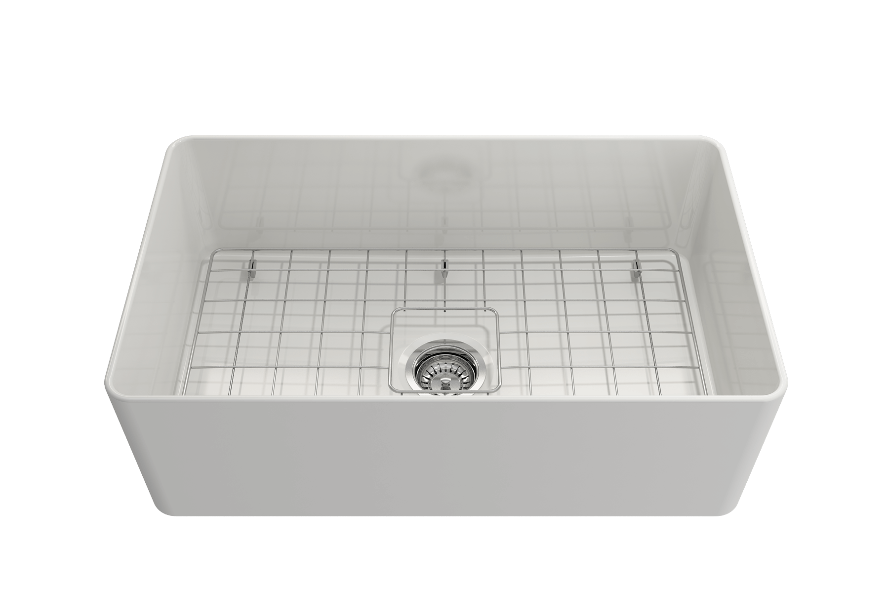 Alternate Image for BOCCHI Aderci Ultra-Slim 30" Fireclay Farmhouse Sink, White, 1481-001-0120