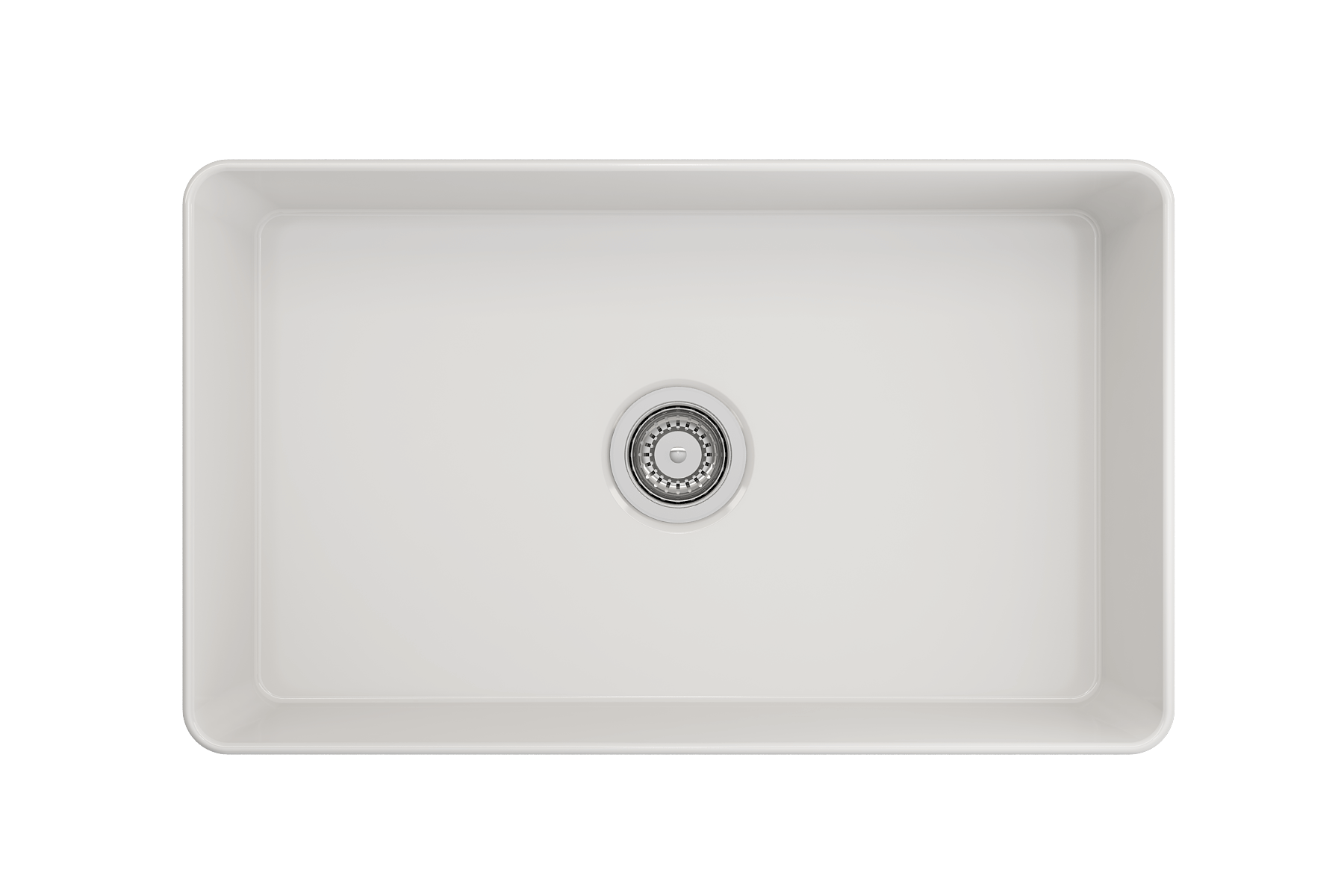 Alternate Image for BOCCHI Aderci Ultra-Slim 30" Fireclay Farmhouse Sink, White, 1481-001-0120