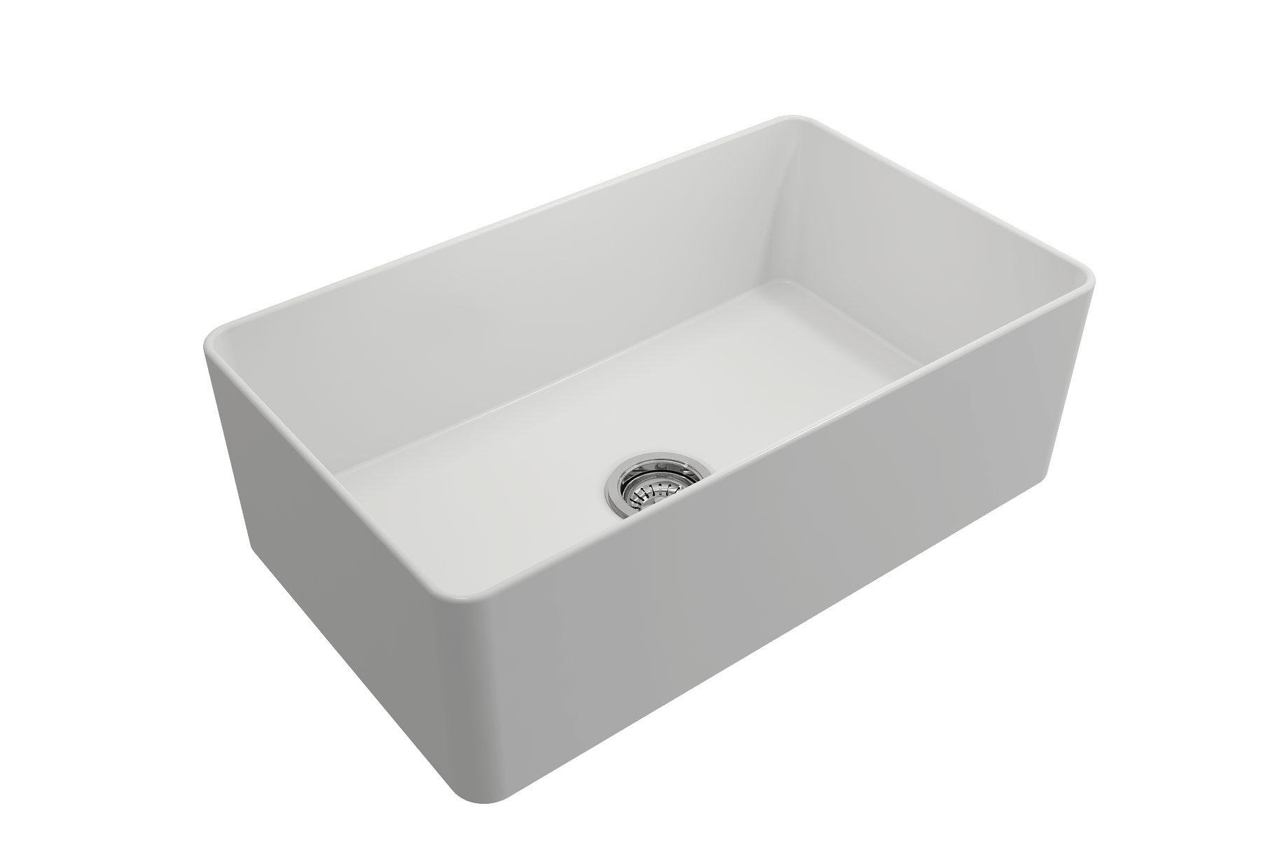 Alternate Image for BOCCHI Aderci Ultra-Slim 30" Fireclay Farmhouse Sink, Matte White, 1481-002-0120