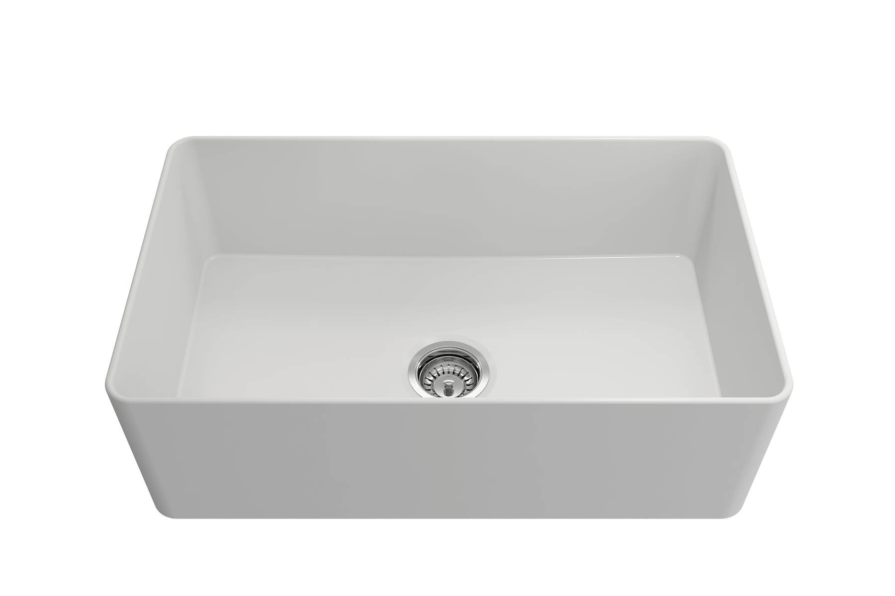 Alternate Image for BOCCHI Aderci Ultra-Slim 30" Fireclay Farmhouse Sink, Matte White, 1481-002-0120