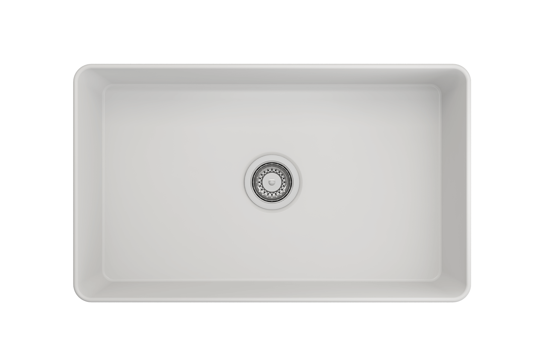 Alternate Image for BOCCHI Aderci Ultra-Slim 30" Fireclay Farmhouse Sink, Matte White, 1481-002-0120