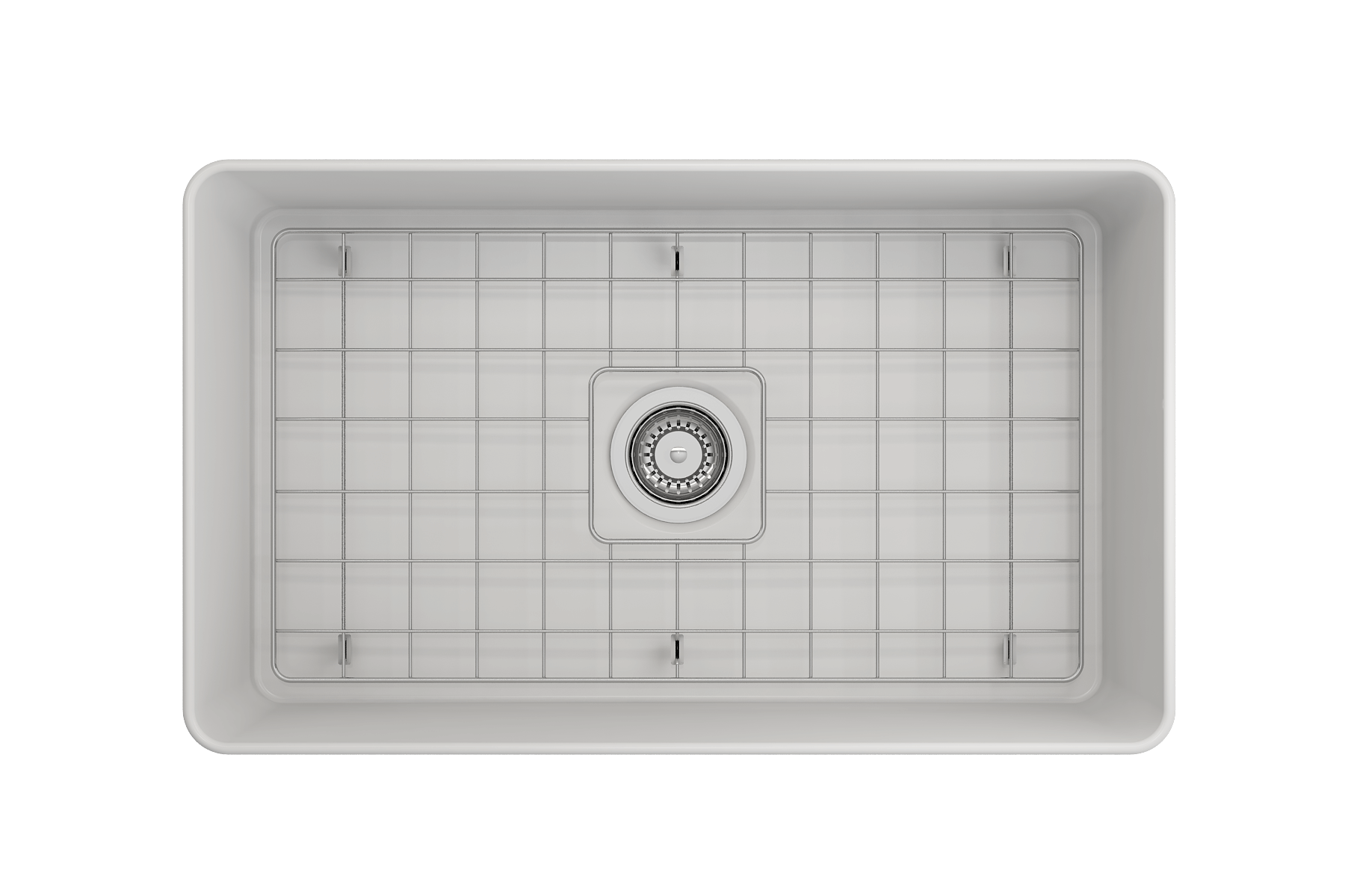 Alternate Image for BOCCHI Aderci Ultra-Slim 30" Fireclay Farmhouse Sink, Matte White, 1481-002-0120