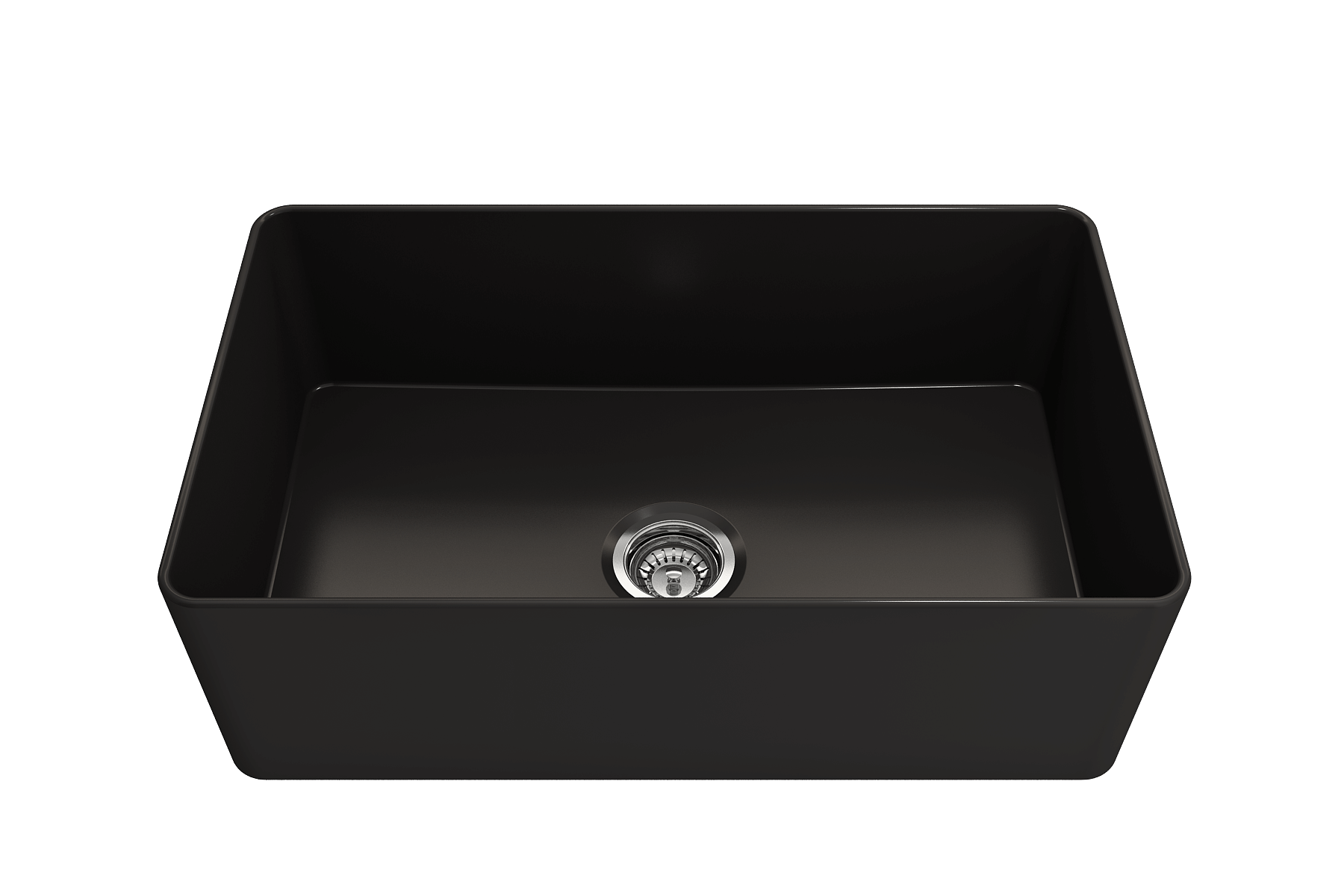 Alternate Image for BOCCHI Aderci Ultra-Slim 30" Fireclay Farmhouse Sink, Matte Black, 1481-004-0120