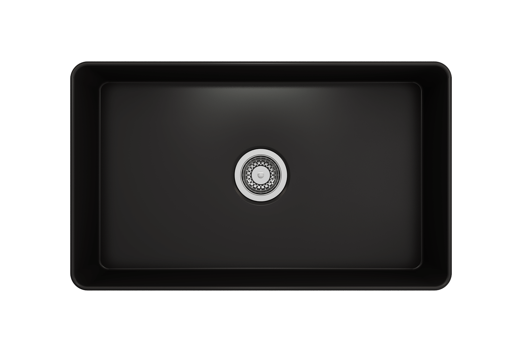 Alternate Image for BOCCHI Aderci Ultra-Slim 30" Fireclay Farmhouse Sink, Matte Black, 1481-004-0120