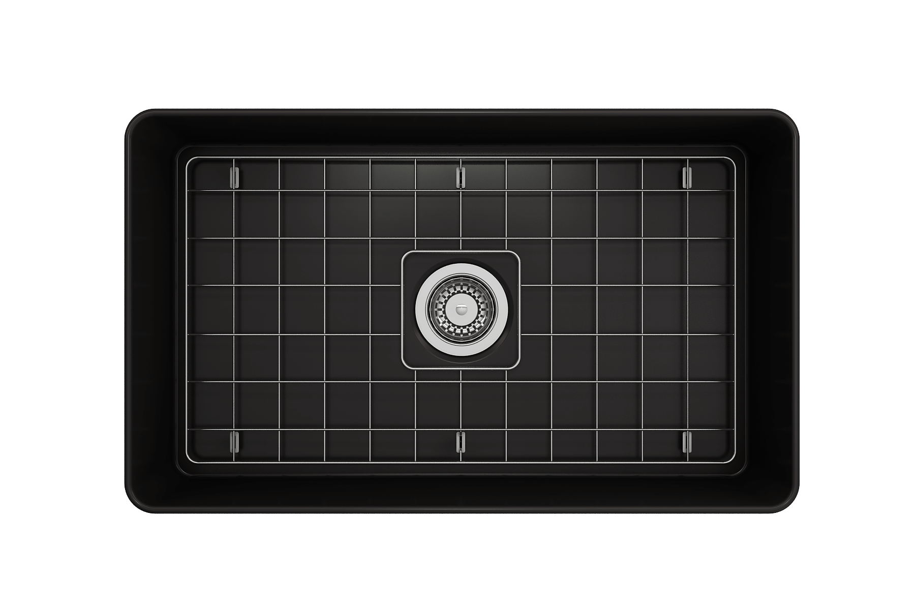 Alternate Image for BOCCHI Aderci Ultra-Slim 30" Fireclay Farmhouse Sink, Matte Black, 1481-004-0120
