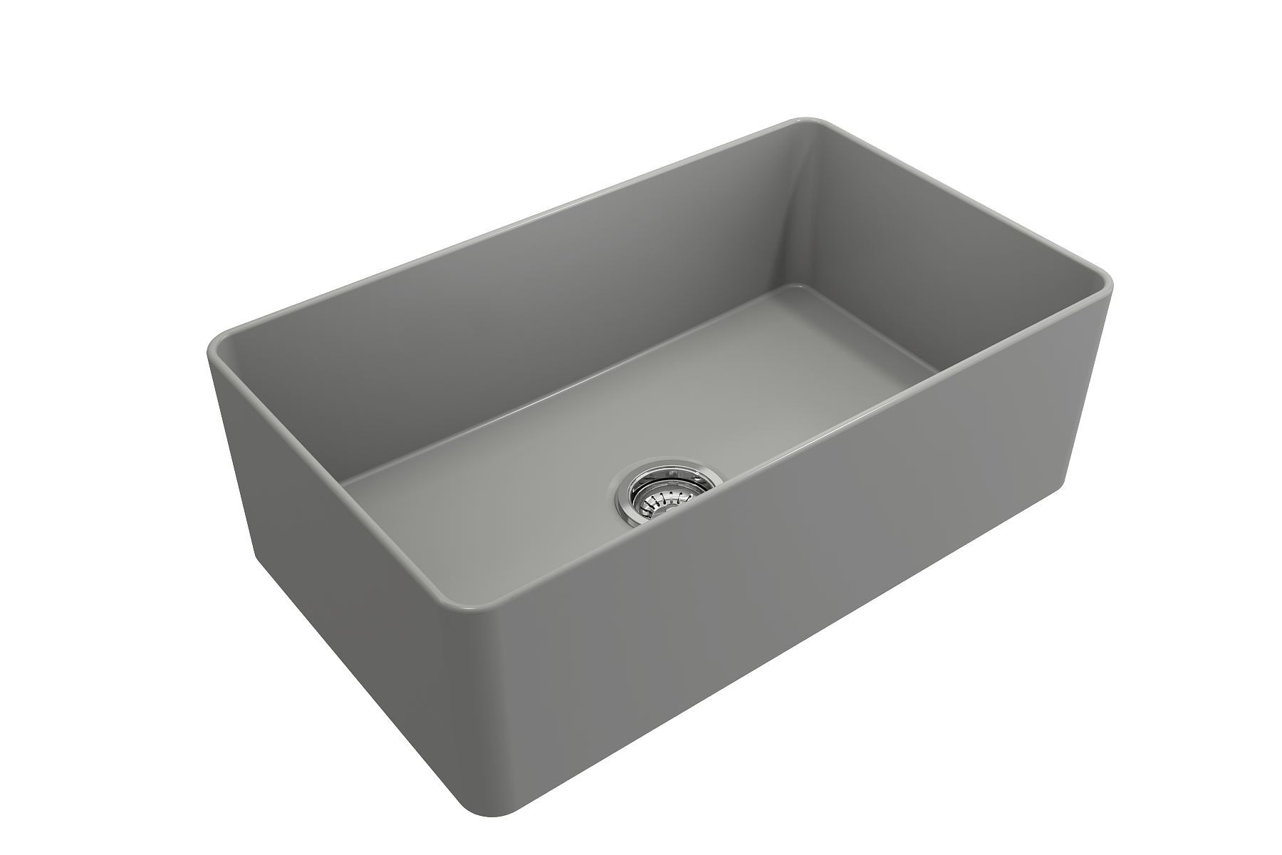 Alternate Image for BOCCHI Aderci Ultra-Slim 30" Fireclay Farmhouse Sink, Matte Gray, 1481-006-0120