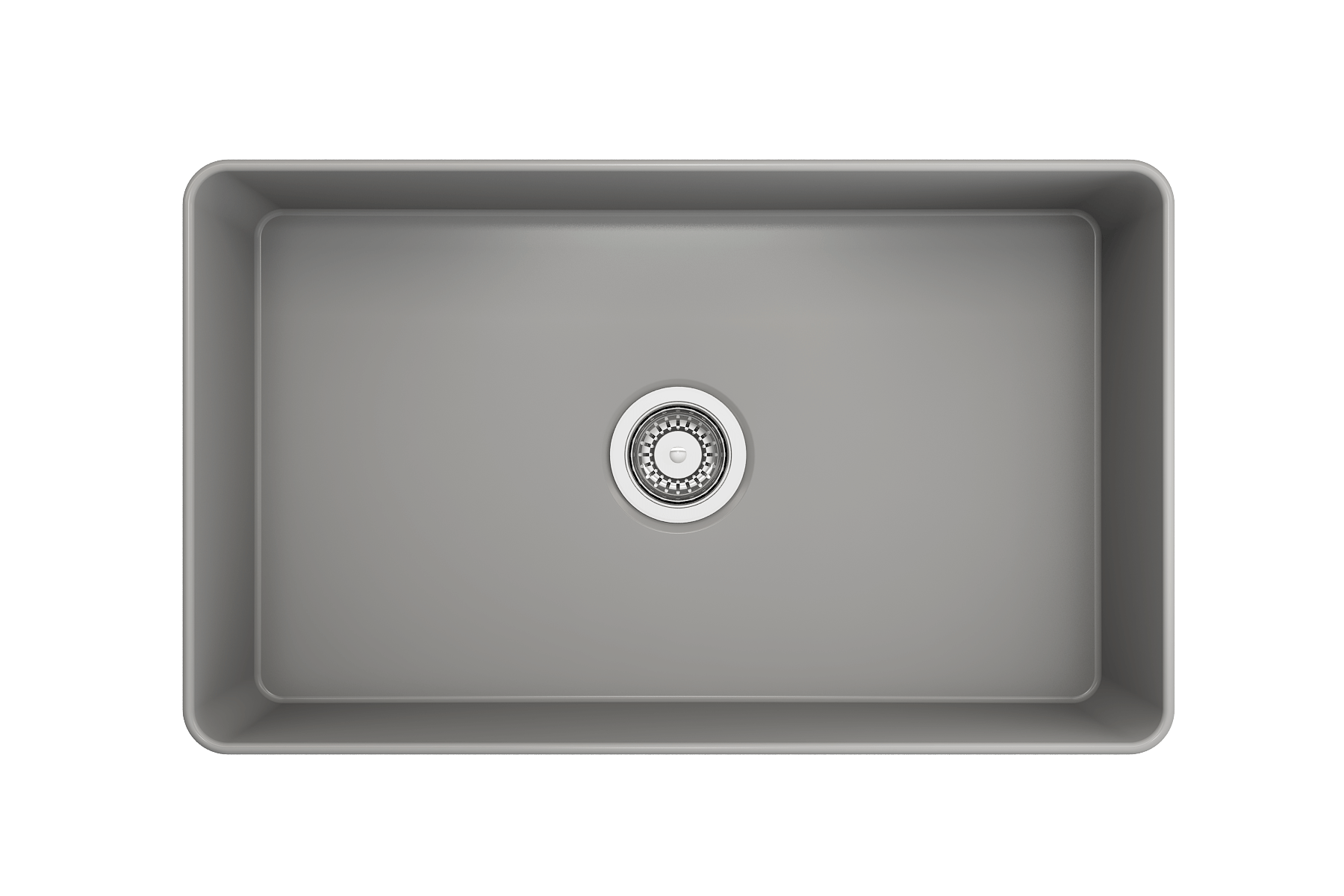 Alternate Image for BOCCHI Aderci Ultra-Slim 30" Fireclay Farmhouse Sink, Matte Gray, 1481-006-0120