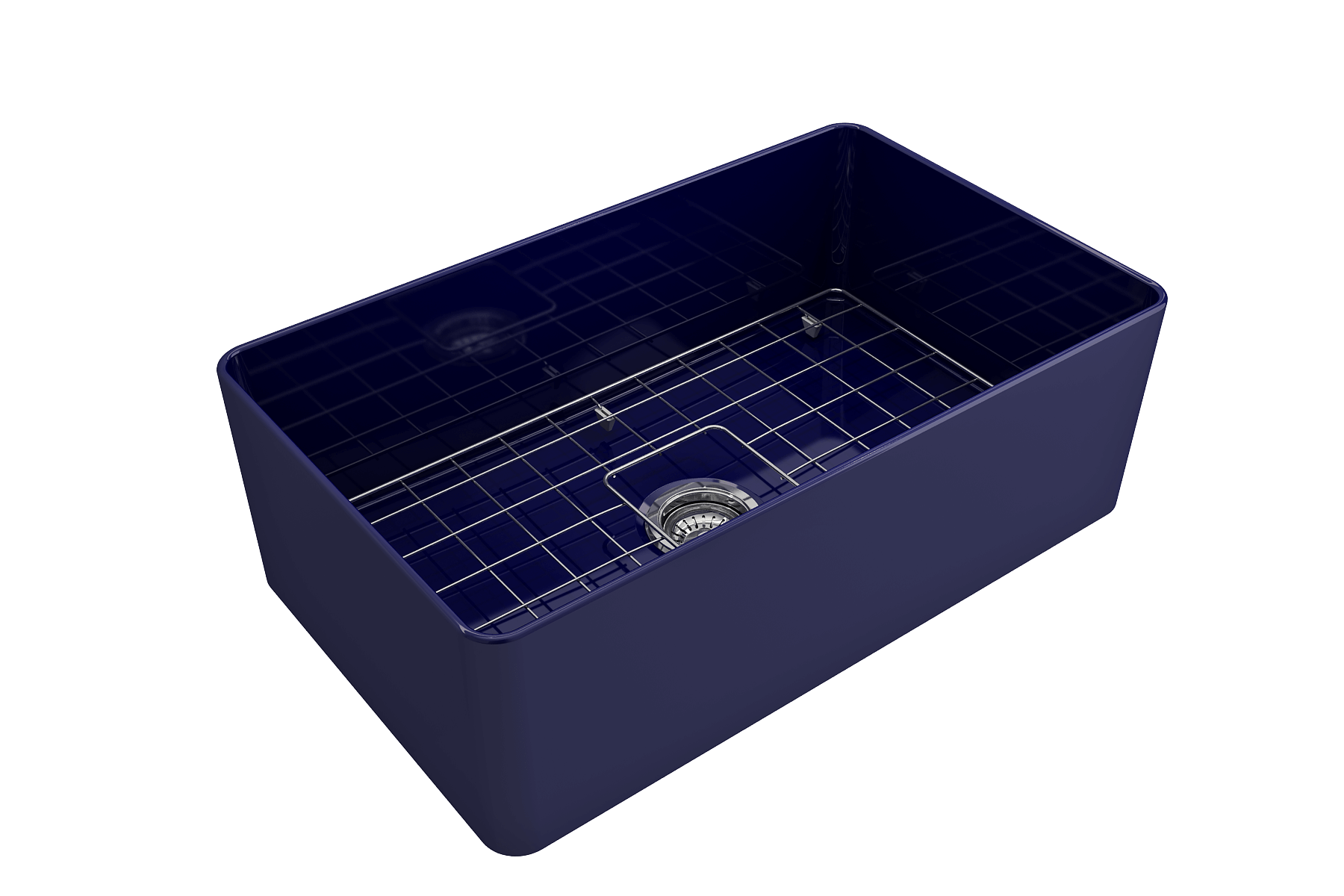 Alternate Image for BOCCHI Aderci Ultra-Slim 30" Fireclay Farmhouse Sink, Sapphire Blue, 1481-010-0120