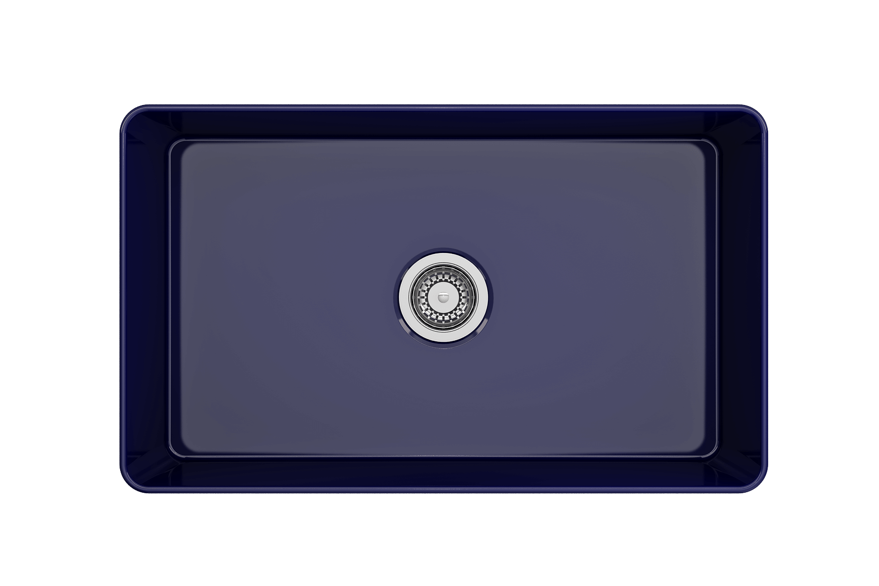 Alternate Image for BOCCHI Aderci Ultra-Slim 30" Fireclay Farmhouse Sink, Sapphire Blue, 1481-010-0120