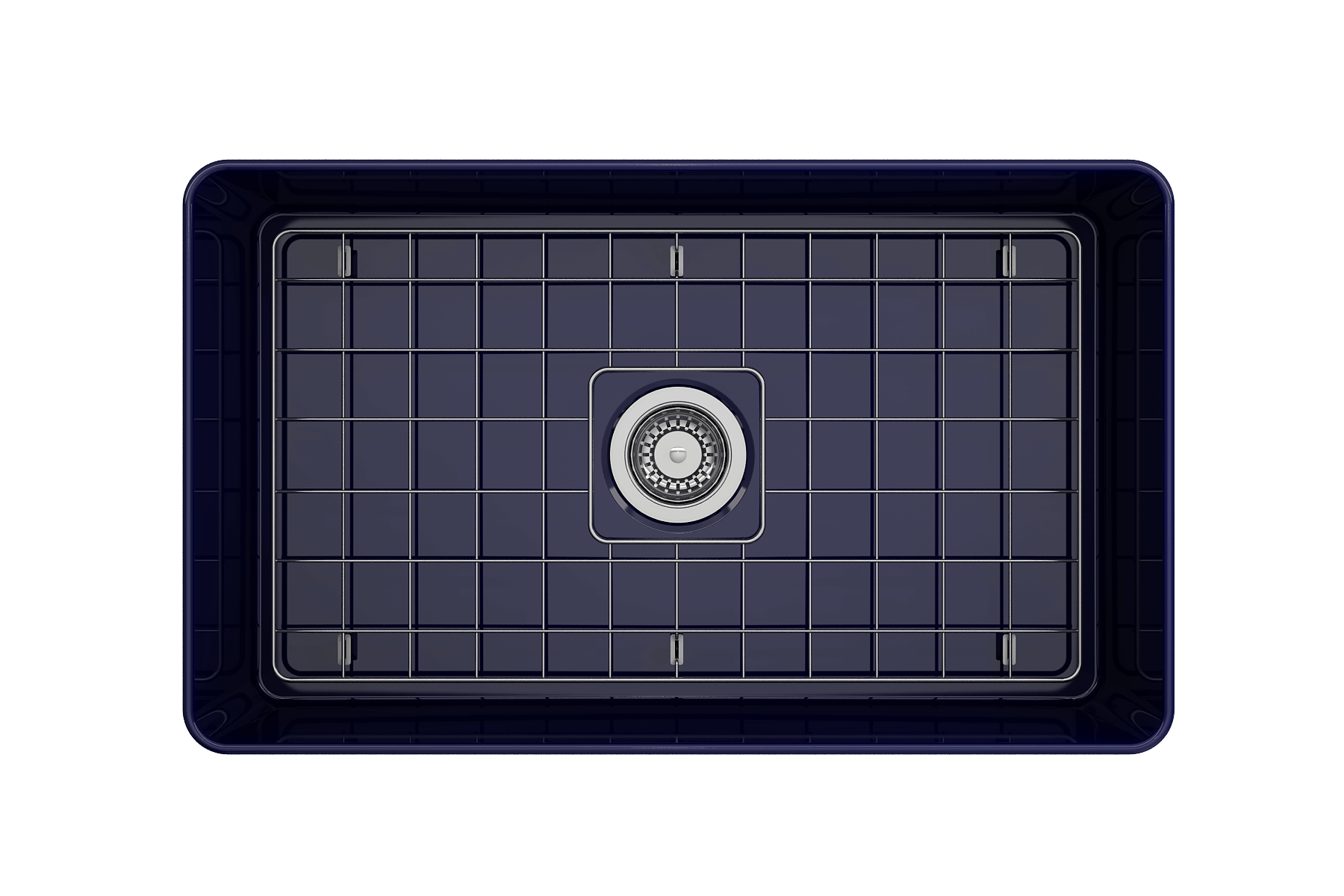 Alternate Image for BOCCHI Aderci Ultra-Slim 30" Fireclay Farmhouse Sink, Sapphire Blue, 1481-010-0120