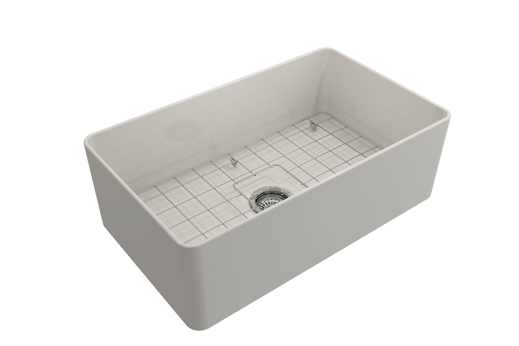 Alternate Image for BOCCHI Aderci Ultra-Slim 30" Fireclay Farmhouse Sink, Biscuit, 1481-014-0120
