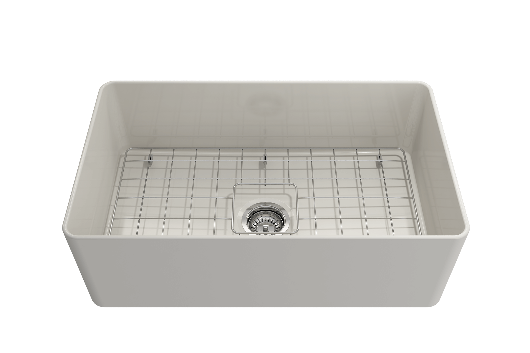 Alternate Image for BOCCHI Aderci Ultra-Slim 30" Fireclay Farmhouse Sink, Biscuit, 1481-014-0120