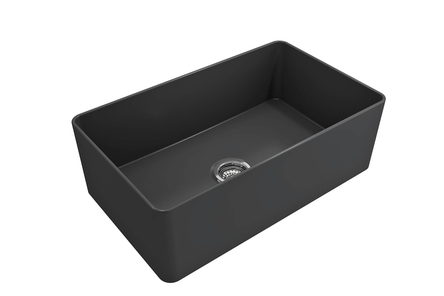 Alternate Image for BOCCHI Aderci Ultra-Slim 30" Fireclay Farmhouse Sink, Matte Dark Gray, 1481-020-0120