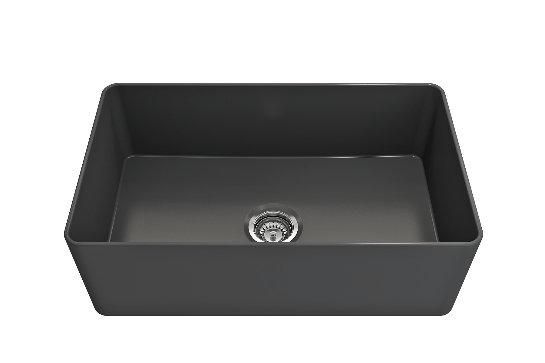 Alternate Image for BOCCHI Aderci Ultra-Slim 30" Fireclay Farmhouse Sink, Matte Dark Gray, 1481-020-0120