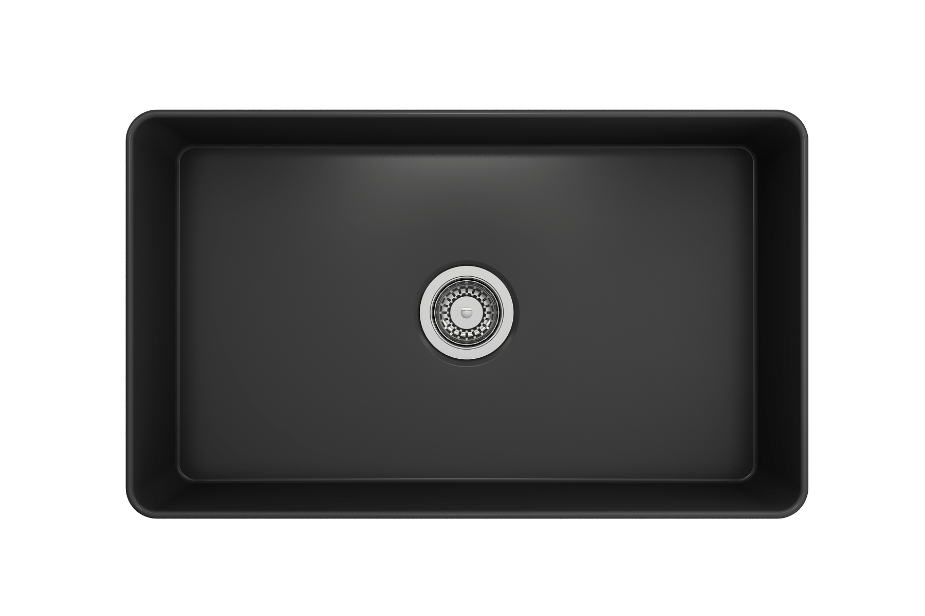 Alternate Image for BOCCHI Aderci Ultra-Slim 30" Fireclay Farmhouse Sink, Matte Dark Gray, 1481-020-0120