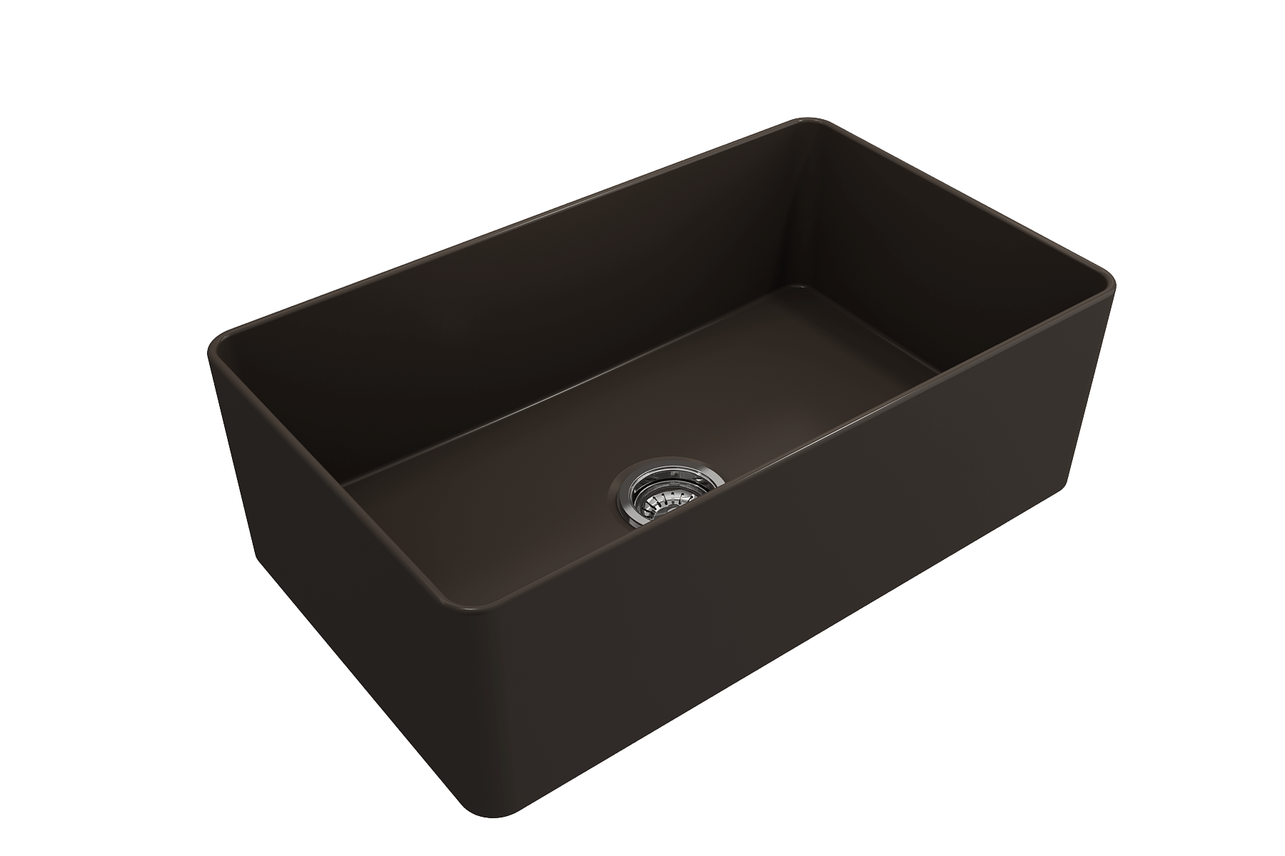 Alternate Image for BOCCHI Aderci Ultra-Slim 30" Fireclay Farmhouse Sink, Matte Brown, 1481-025-0120