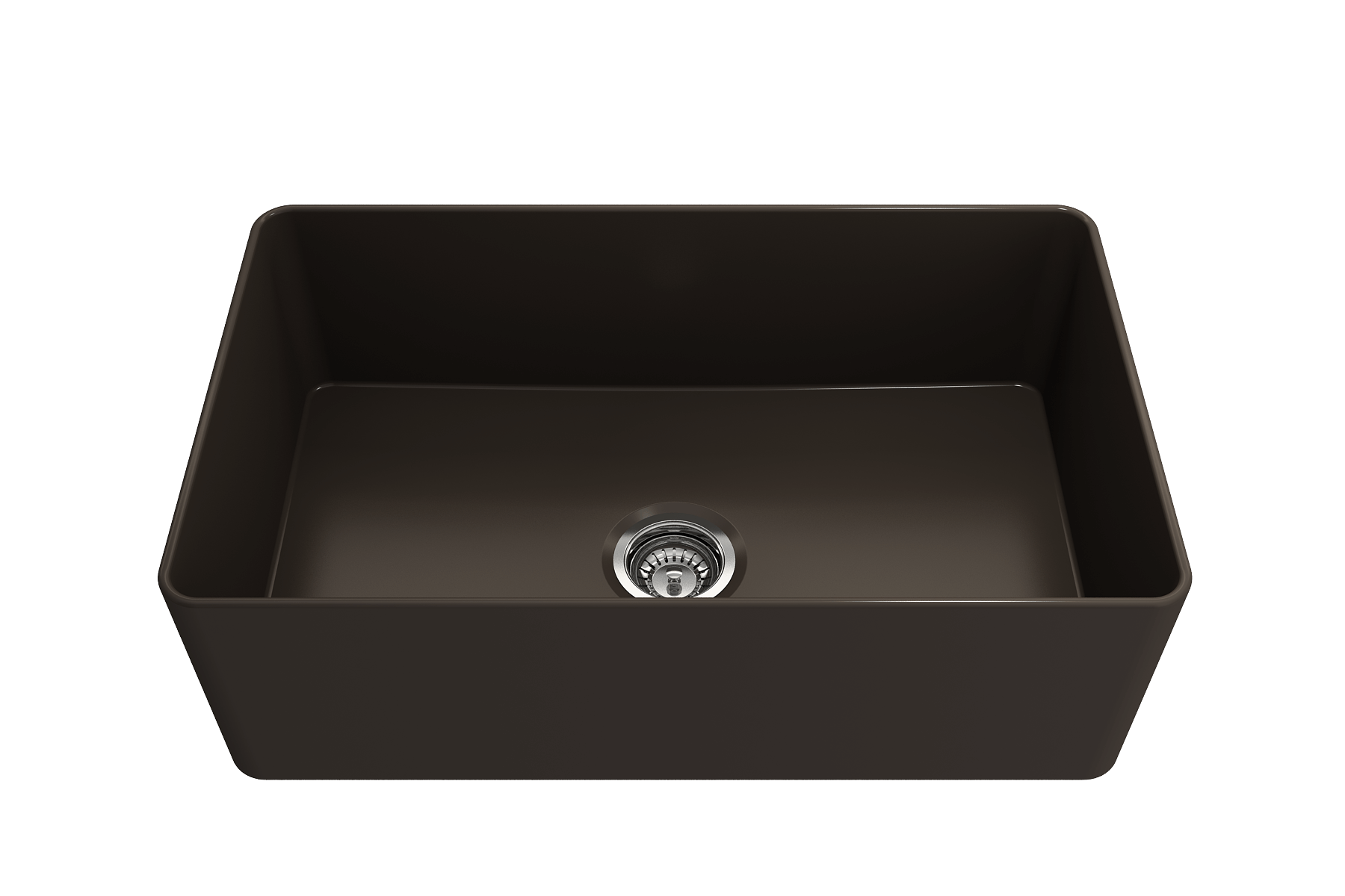 Alternate Image for BOCCHI Aderci Ultra-Slim 30" Fireclay Farmhouse Sink, Matte Brown, 1481-025-0120