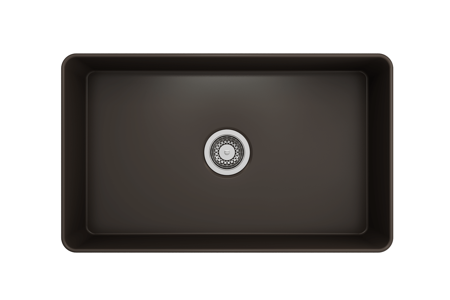Alternate Image for BOCCHI Aderci Ultra-Slim 30" Fireclay Farmhouse Sink, Matte Brown, 1481-025-0120