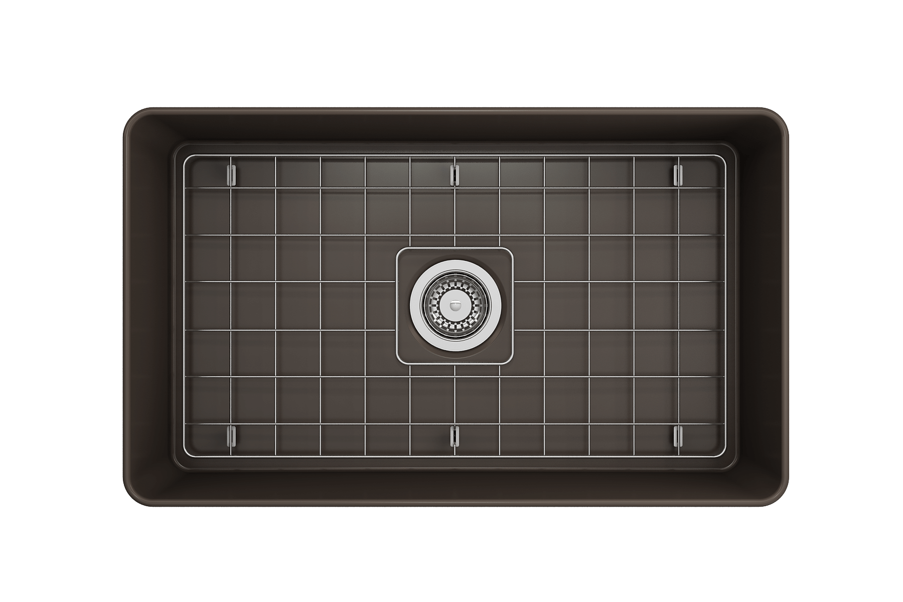 Alternate Image for BOCCHI Aderci Ultra-Slim 30" Fireclay Farmhouse Sink, Matte Brown, 1481-025-0120