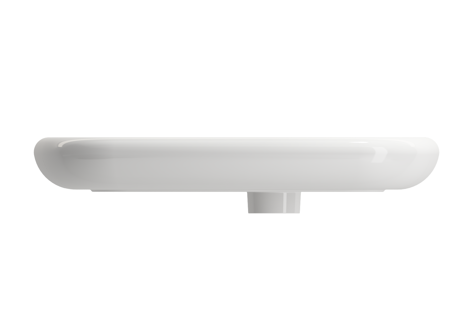 Alternate Image for BOCCHI Fenice 22" Rectangle Vessel Fireclay Bathroom Sink, White, Single Faucet Hole, 1489-001-0126