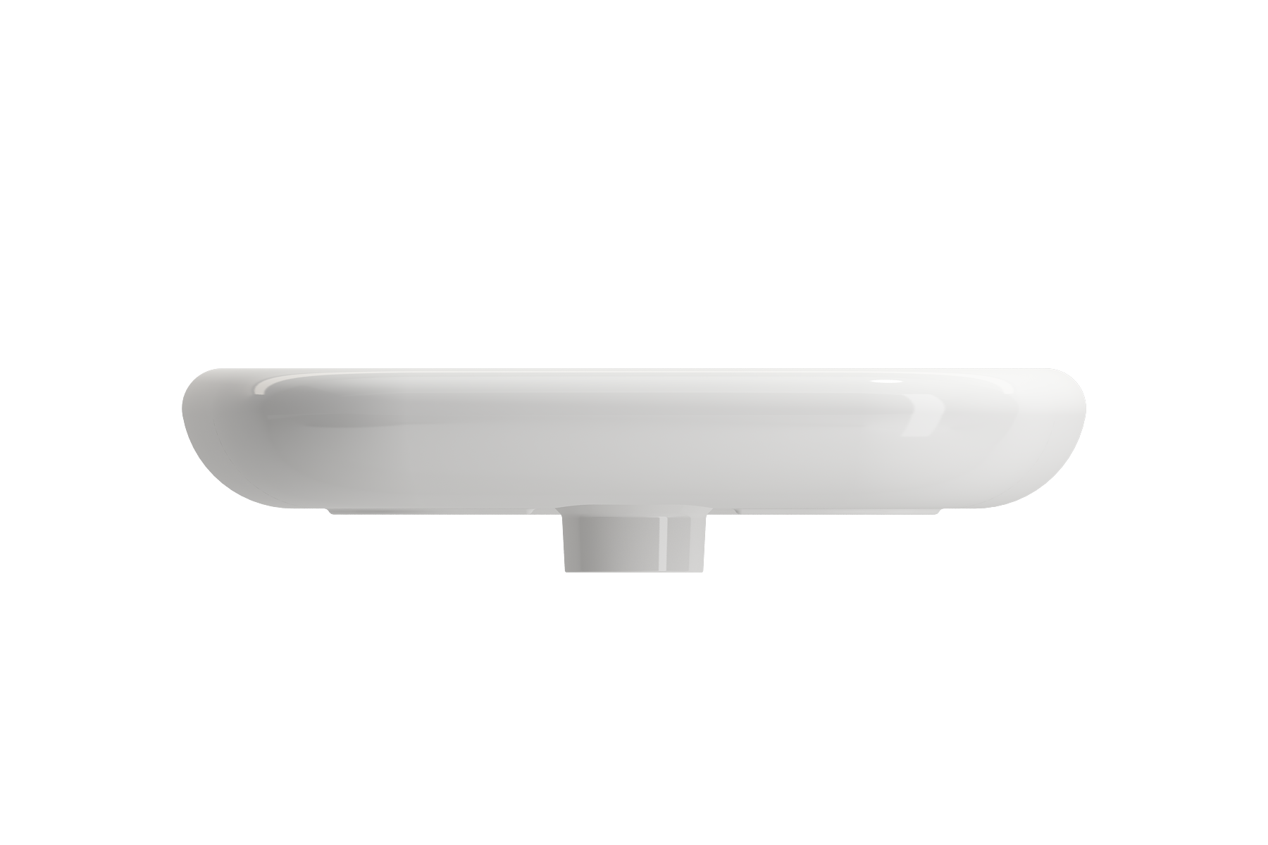 Alternate Image for BOCCHI Fenice 22" Rectangle Vessel Fireclay Bathroom Sink, White, Single Faucet Hole, 1489-001-0126