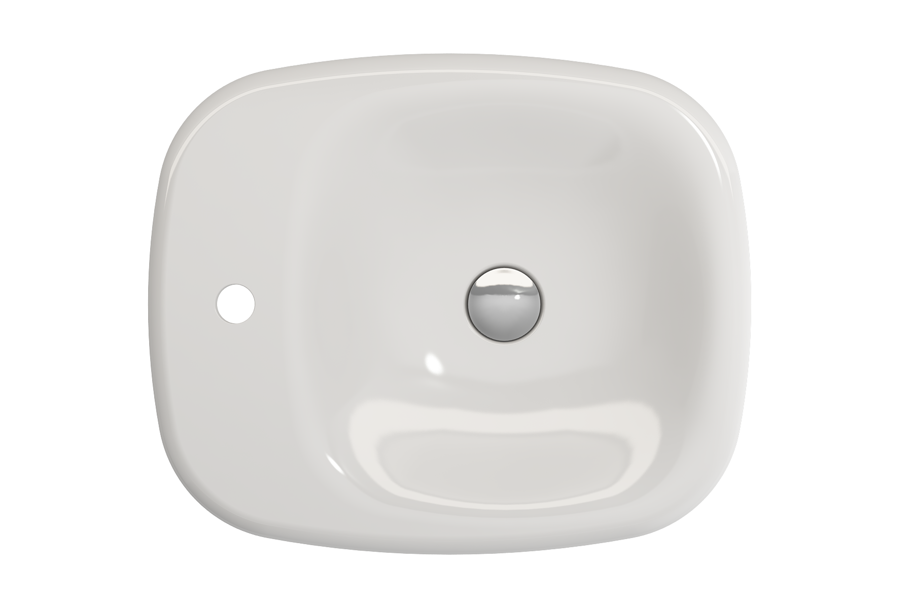 Alternate Image for BOCCHI Fenice 22" Rectangle Vessel Fireclay Bathroom Sink, White, Single Faucet Hole, 1489-001-0126