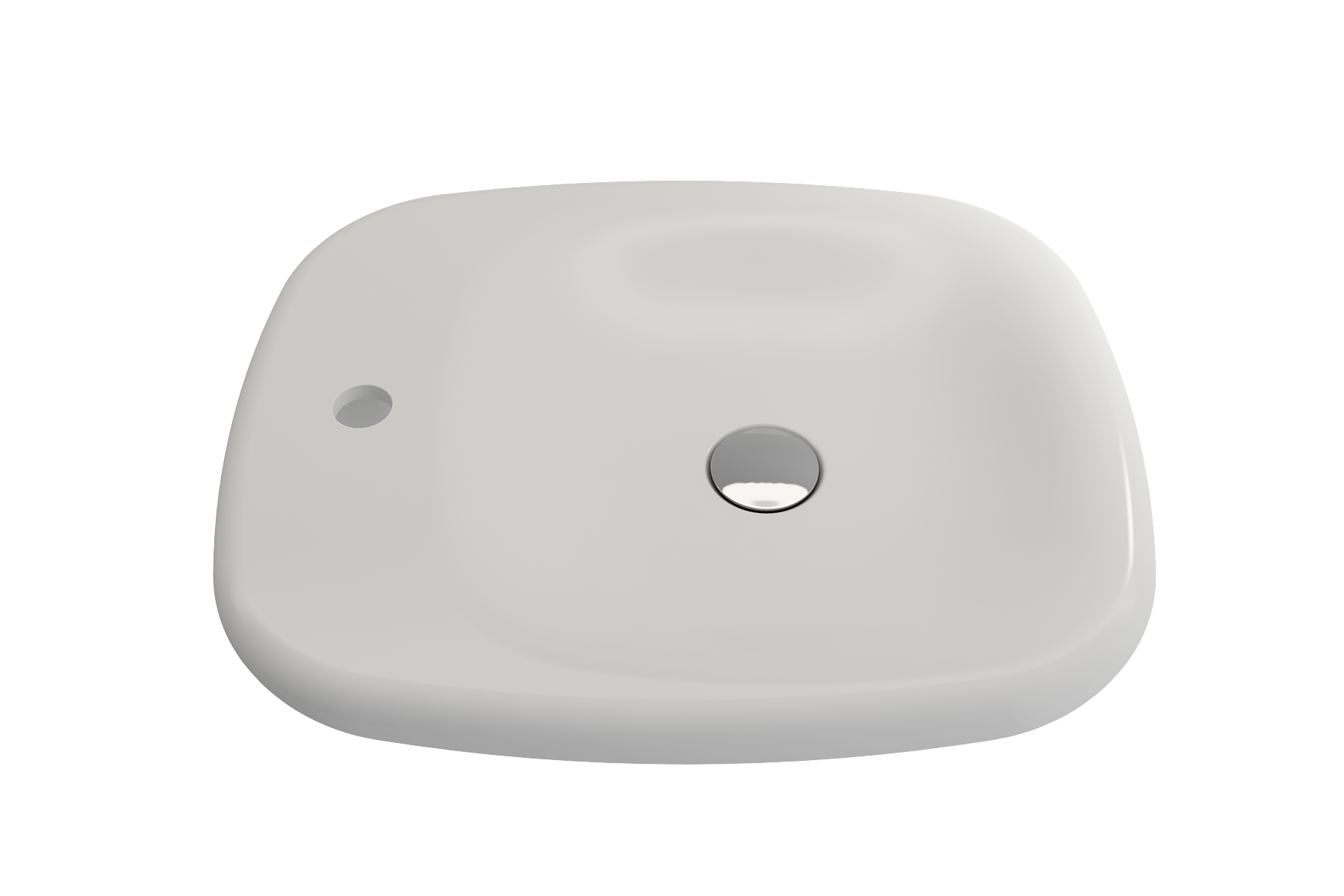 Alternate Image for BOCCHI Fenice 22" Rectangle Vessel Fireclay Bathroom Sink, Matte White, Single Faucet Hole, 1489-002-0126