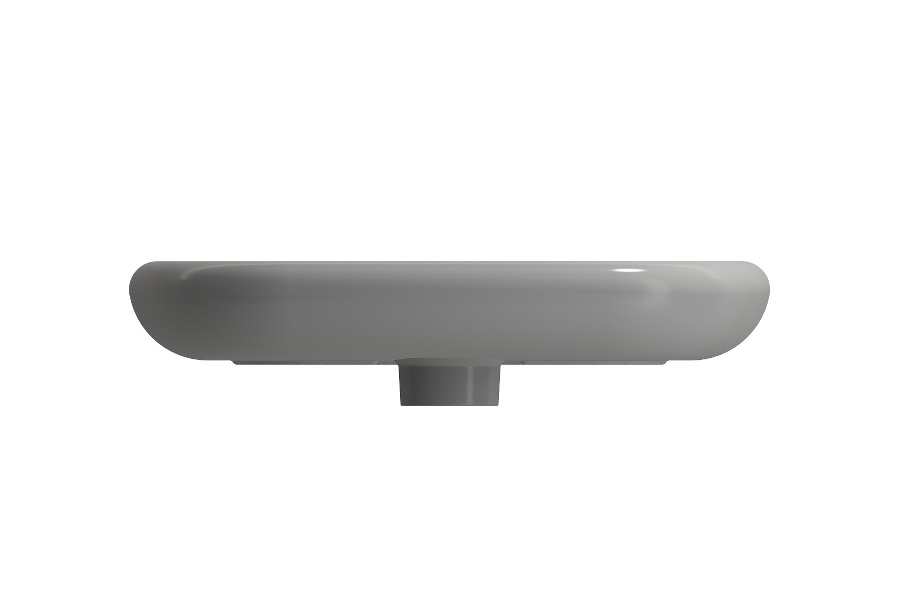 Alternate Image for BOCCHI Fenice 22" Rectangle Vessel Fireclay Bathroom Sink, Matte Gray, Single Faucet Hole, 1489-006-0126