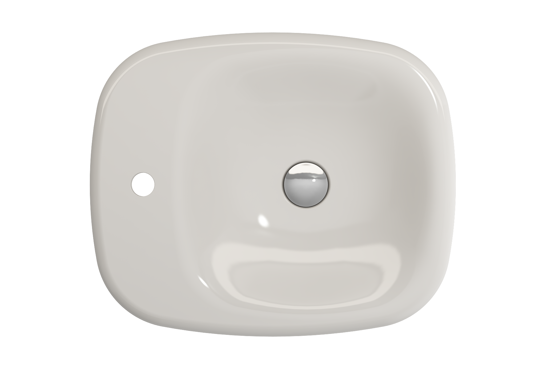 Alternate Image for BOCCHI Fenice 22" Rectangle Vessel Fireclay Bathroom Sink, Biscuit, Single Faucet Hole, 1489-014-0126
