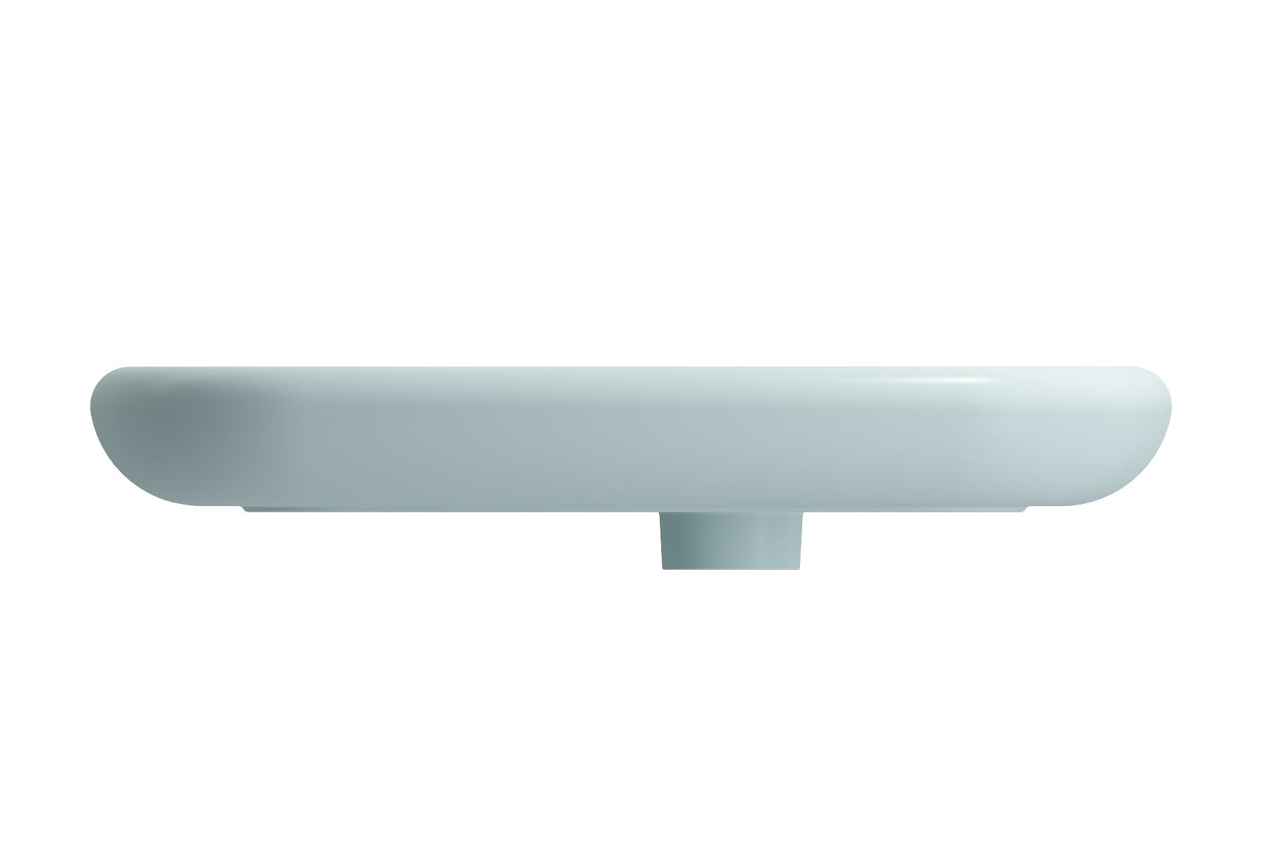 Alternate Image for BOCCHI Fenice 22" Rectangle Vessel Fireclay Bathroom Sink, Matte Ice Blue, Single Faucet Hole, 1489-029-0126