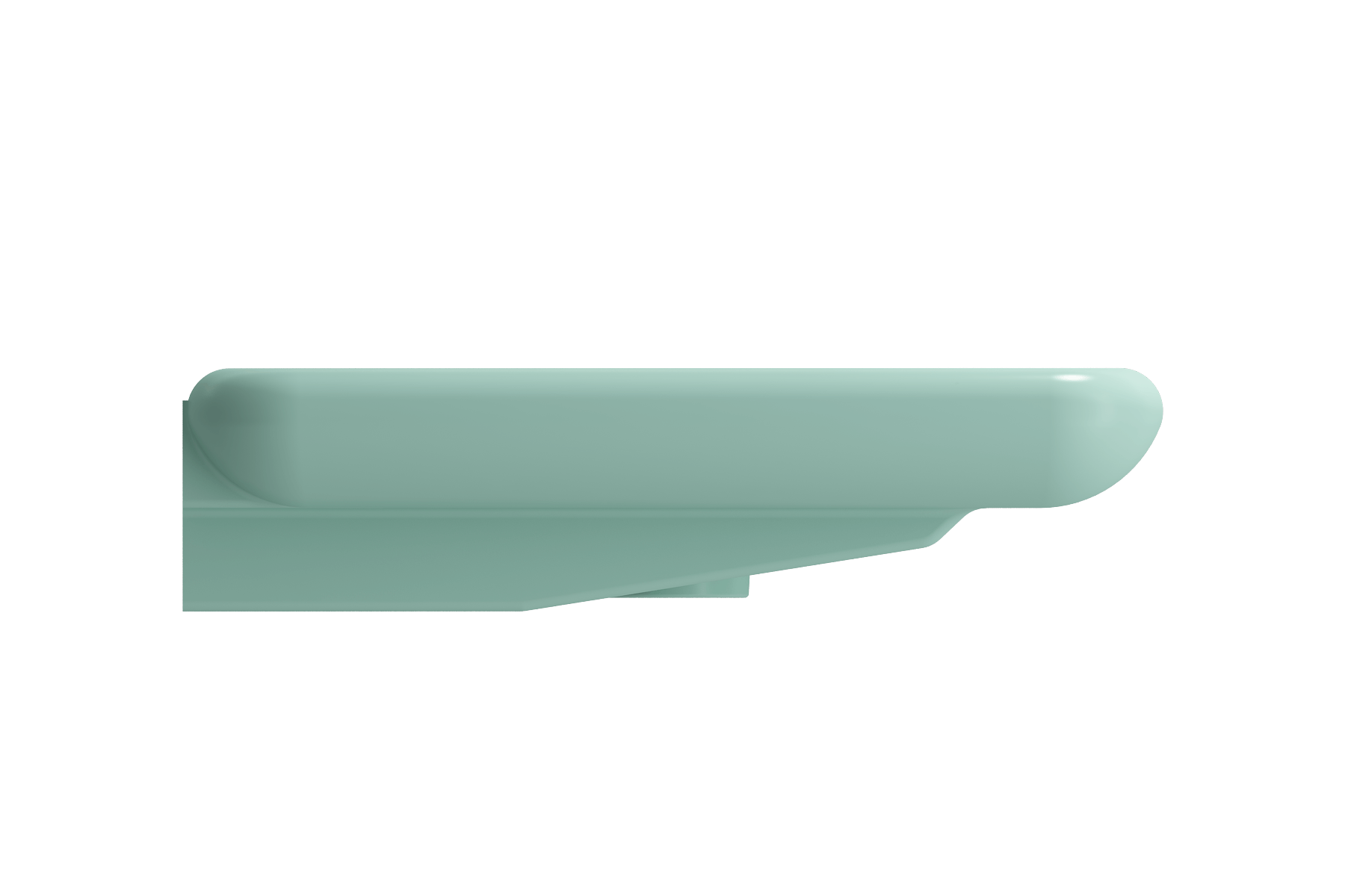 Alternate Image for BOCCHI Fenice 36" Rectangle Wallmount Fireclay Bathroom Sink, Matte Mint Green, Single Faucet Hole, 1490-033-0126