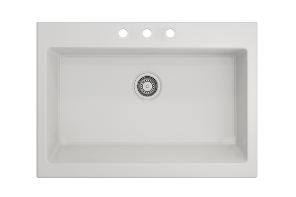 Bocchi Nuova 34 Fireclay Retrofit Drop In Farmhouse Sink With Accesso 5855