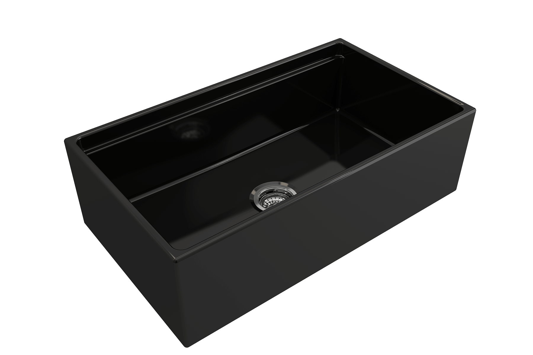 Alternate Image for BOCCHI Contempo 33" Fireclay Workstation Farmhouse Sink with Accessories, Black, 1504-005-0120