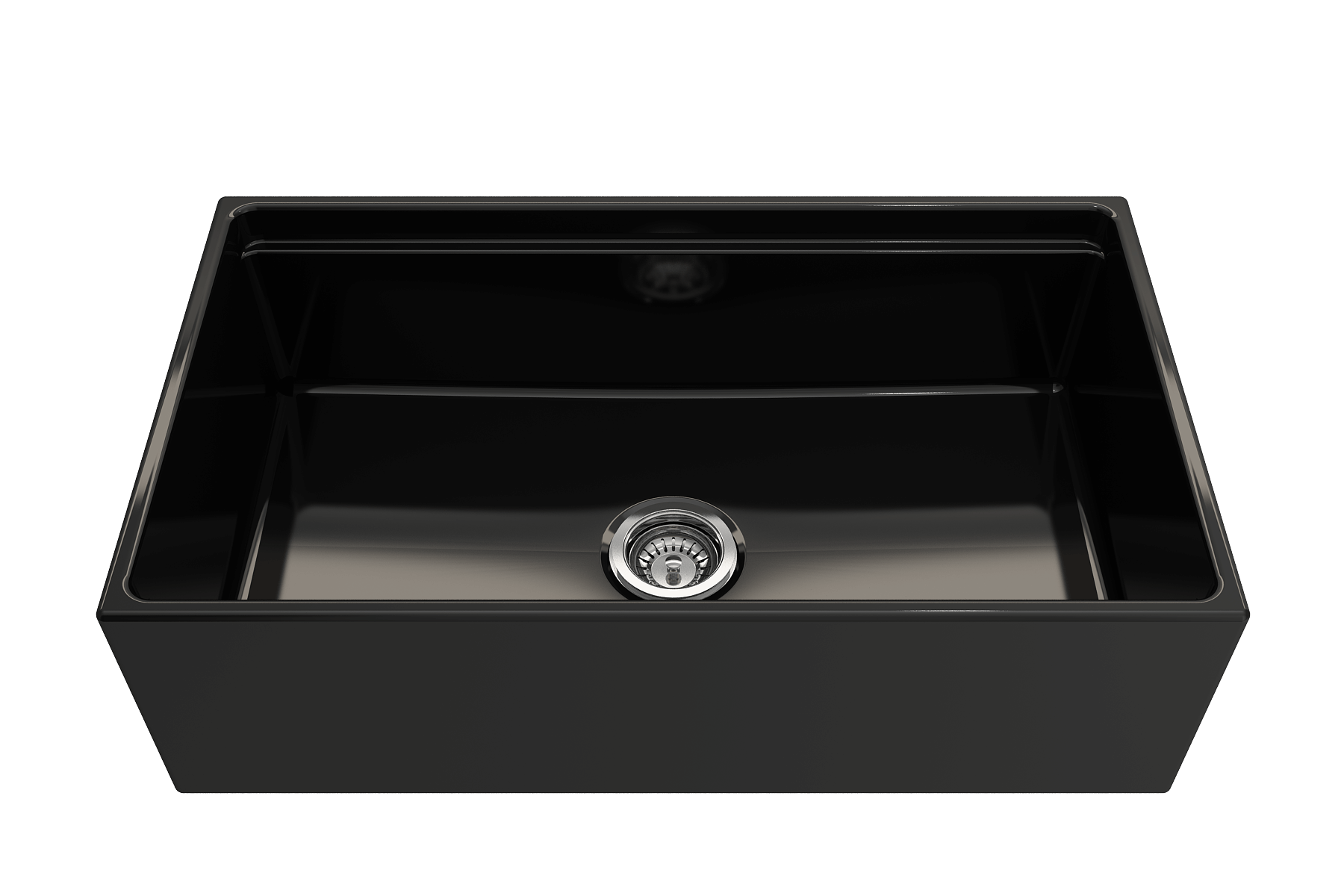 Alternate Image for BOCCHI Contempo 33" Fireclay Workstation Farmhouse Sink with Accessories, Black, 1504-005-0120