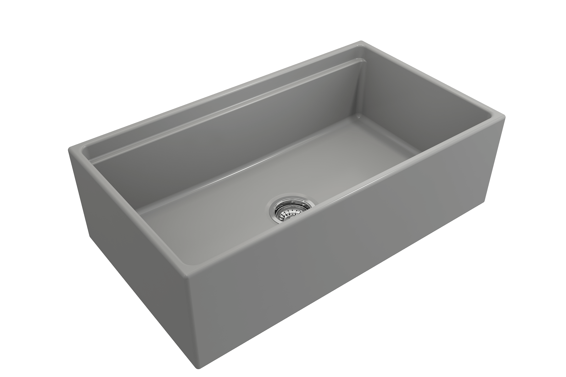 Alternate Image for BOCCHI Contempo 33" Fireclay Workstation Farmhouse Sink with Accessories, Matte Gray, 1504-006-0120