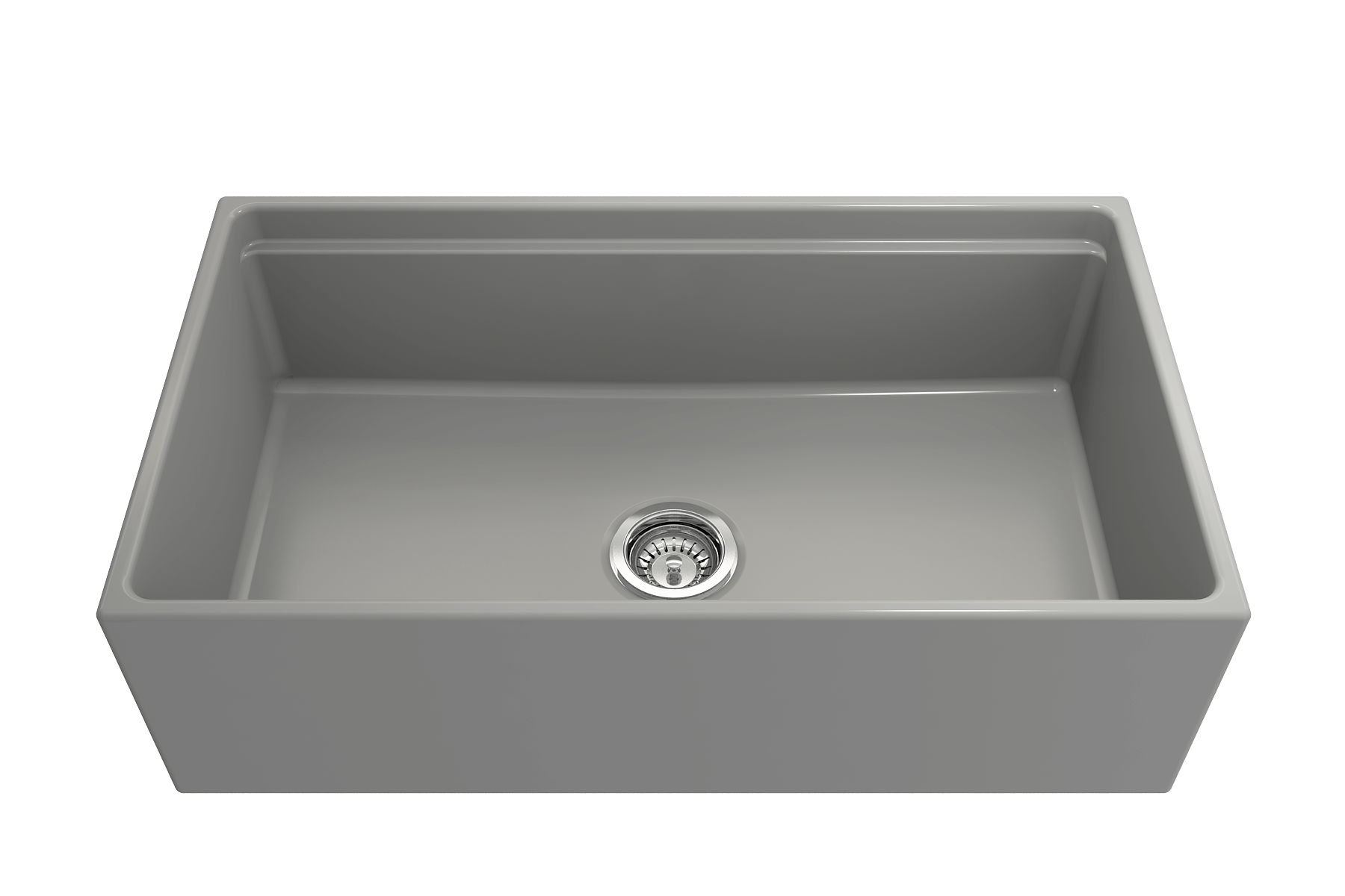Alternate Image for BOCCHI Contempo 33" Fireclay Workstation Farmhouse Sink with Accessories, Matte Gray, 1504-006-0120