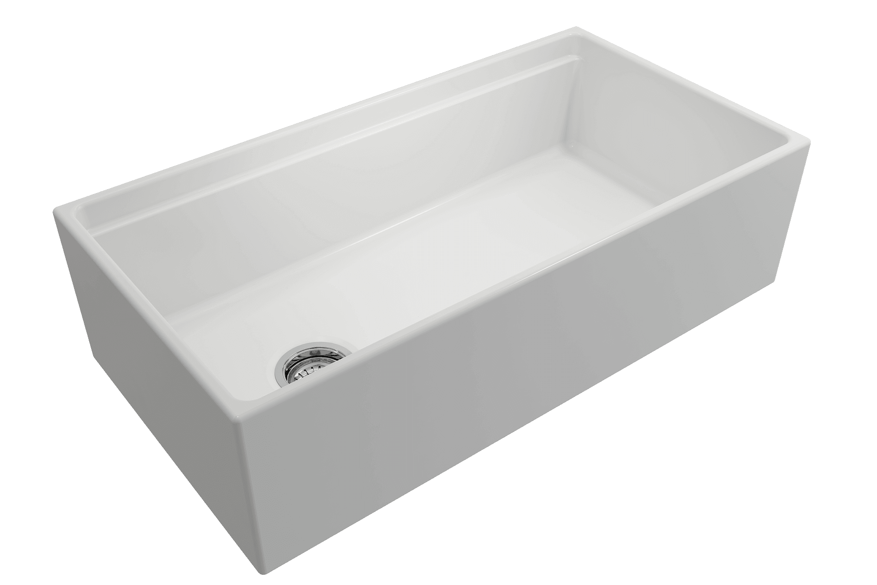Alternate Image for BOCCHI Contempo 36" Fireclay Workstation Farmhouse Sink with Accessories, Matte White, 1505-002-0120