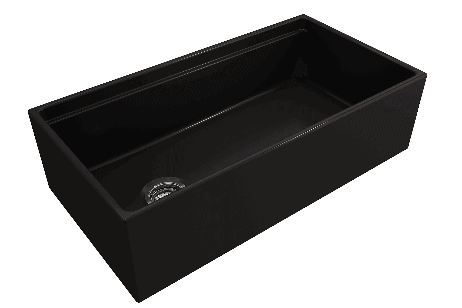 Alternate Image for BOCCHI Contempo 36" Fireclay Workstation Farmhouse Sink with Accessories, Matte Black, 1505-004-0120