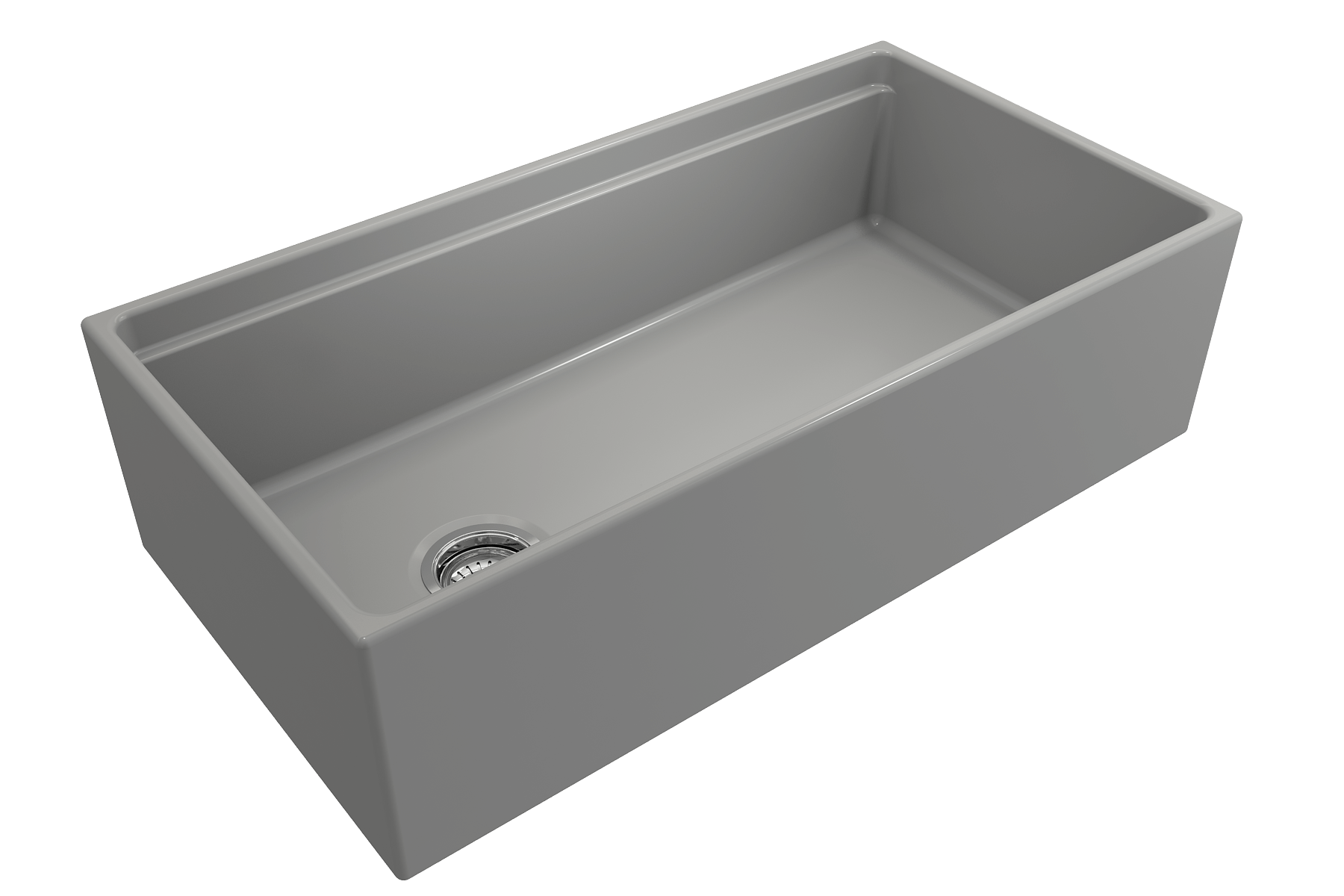 Alternate Image for BOCCHI Contempo 36" Fireclay Workstation Farmhouse Sink with Accessories, Matte Gray, 1505-006-0120