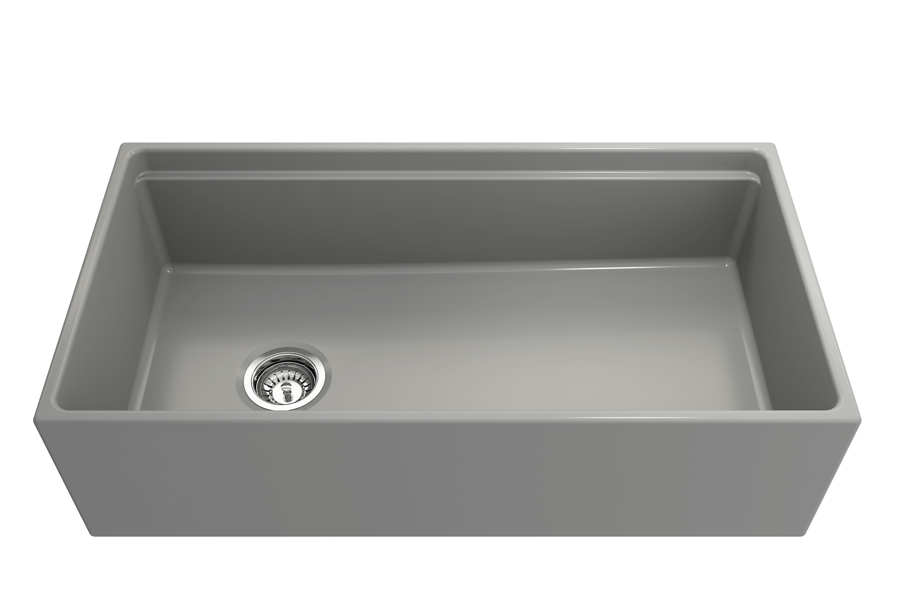 Alternate Image for BOCCHI Contempo 36" Fireclay Workstation Farmhouse Sink with Accessories, Matte Gray, 1505-006-0120