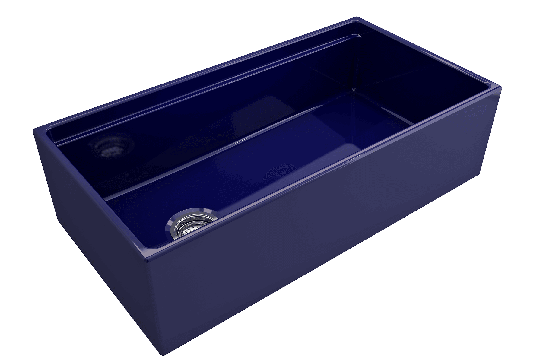 Alternate Image for BOCCHI Contempo 36" Fireclay Workstation Farmhouse Sink with Accessories, Sapphire Blue, 1505-010-0120