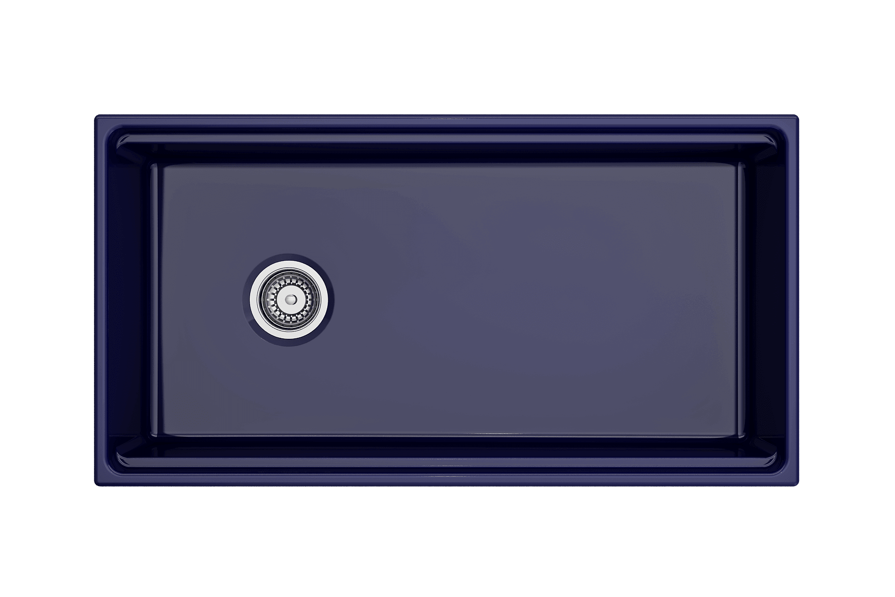 Alternate Image for BOCCHI Contempo 36" Fireclay Workstation Farmhouse Sink with Accessories, Sapphire Blue, 1505-010-0120