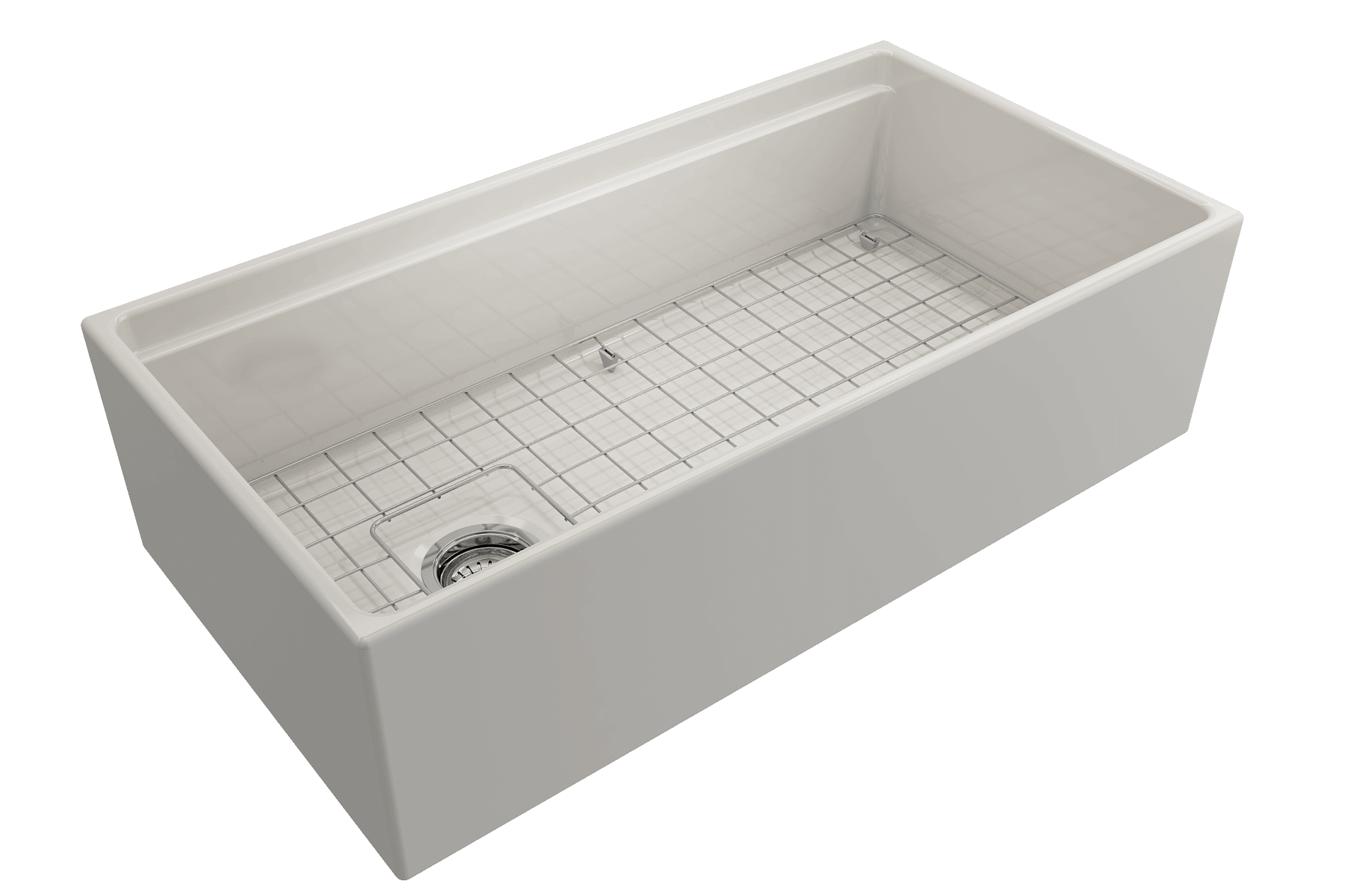 Alternate Image for BOCCHI Contempo 36" Fireclay Workstation Farmhouse Sink with Accessories, Biscuit, 1505-014-0120