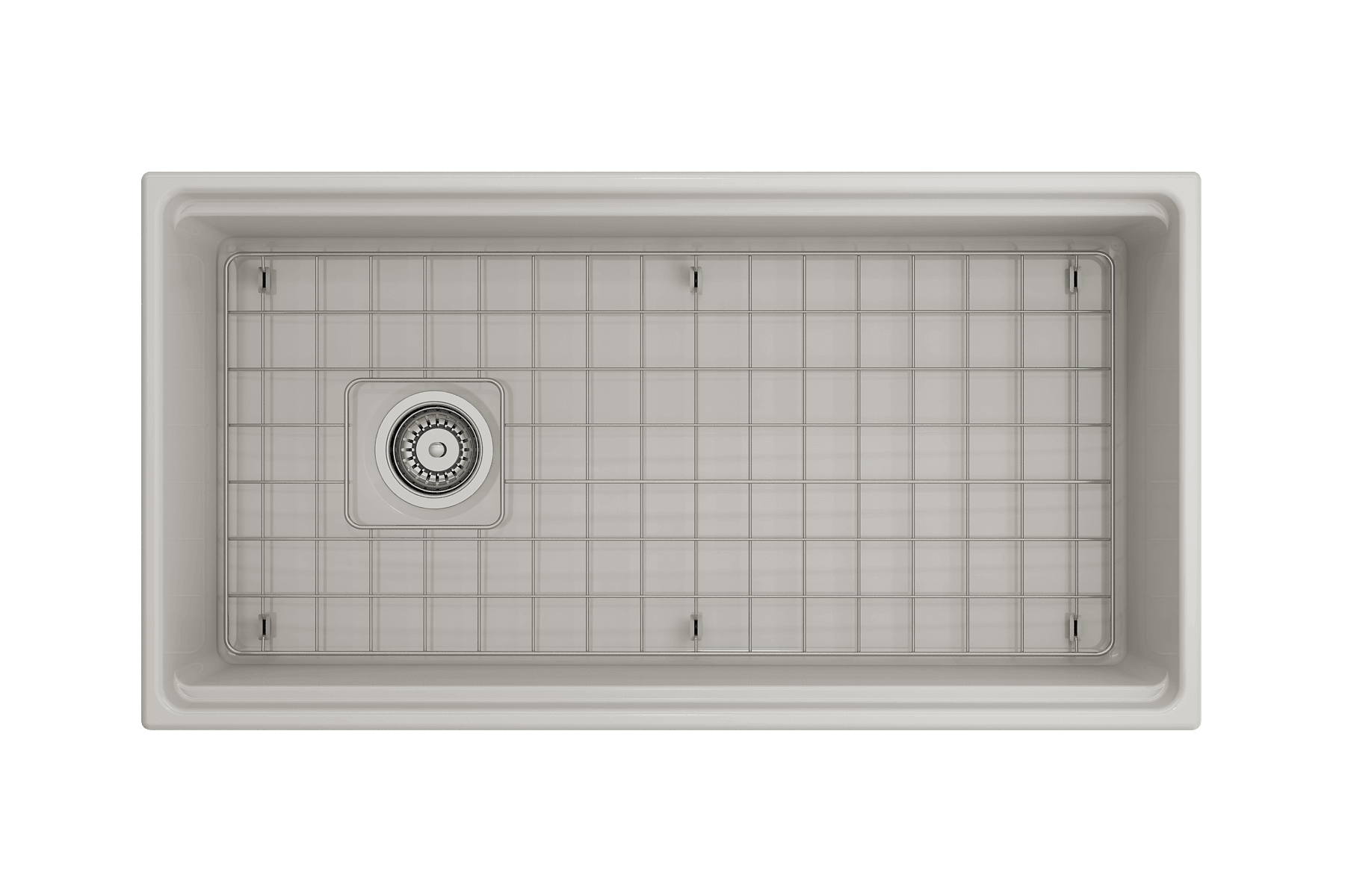 Alternate Image for BOCCHI Contempo 36" Fireclay Workstation Farmhouse Sink with Accessories, Biscuit, 1505-014-0120