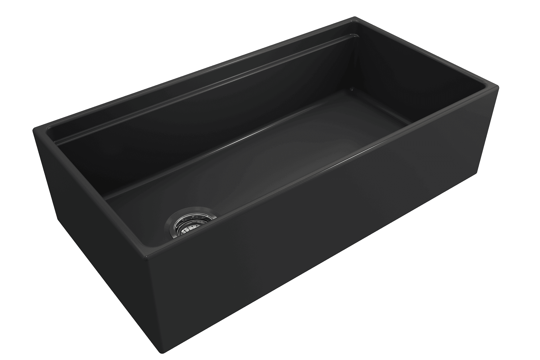 Alternate Image for BOCCHI Contempo 36" Fireclay Workstation Farmhouse Sink with Accessories, Matte Dark Gray, 1505-020-0120