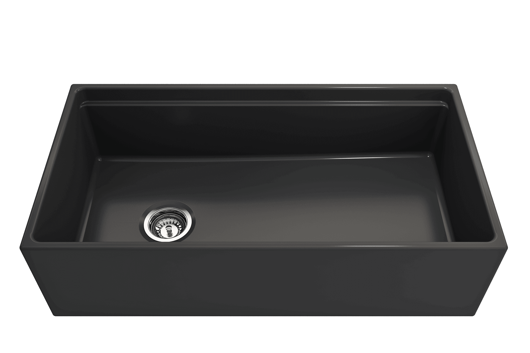 Alternate Image for BOCCHI Contempo 36" Fireclay Workstation Farmhouse Sink with Accessories, Matte Dark Gray, 1505-020-0120
